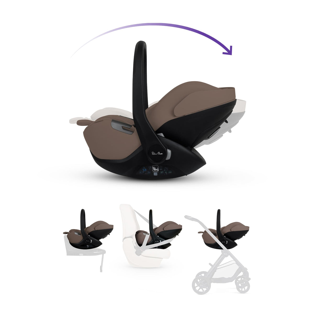 Silver Cross Glide Plus 360 Car Seat - Timeless Cocoa