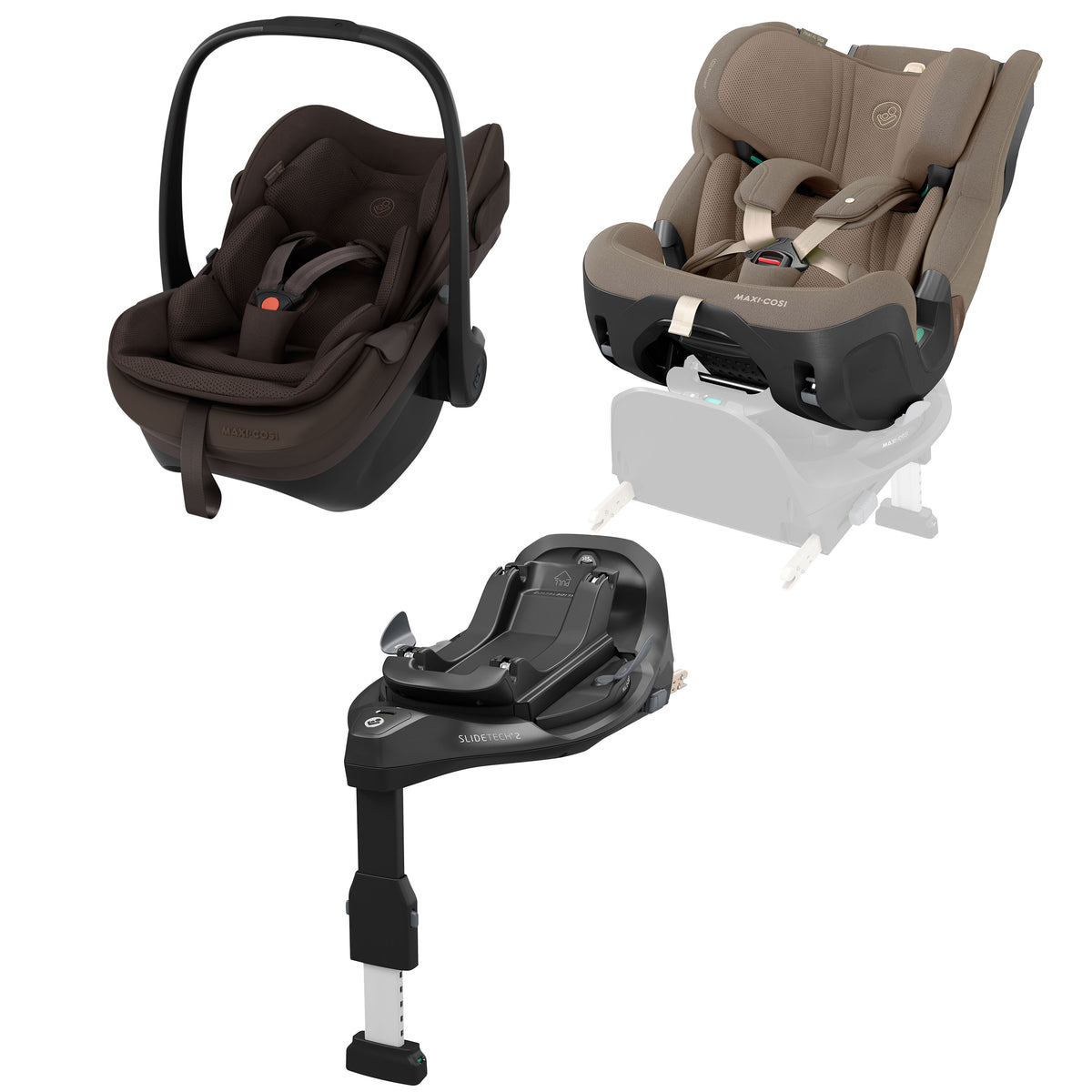 Maxi-Cosi Slide Pro Family Bundle - Espresso Brown/ Truffle
