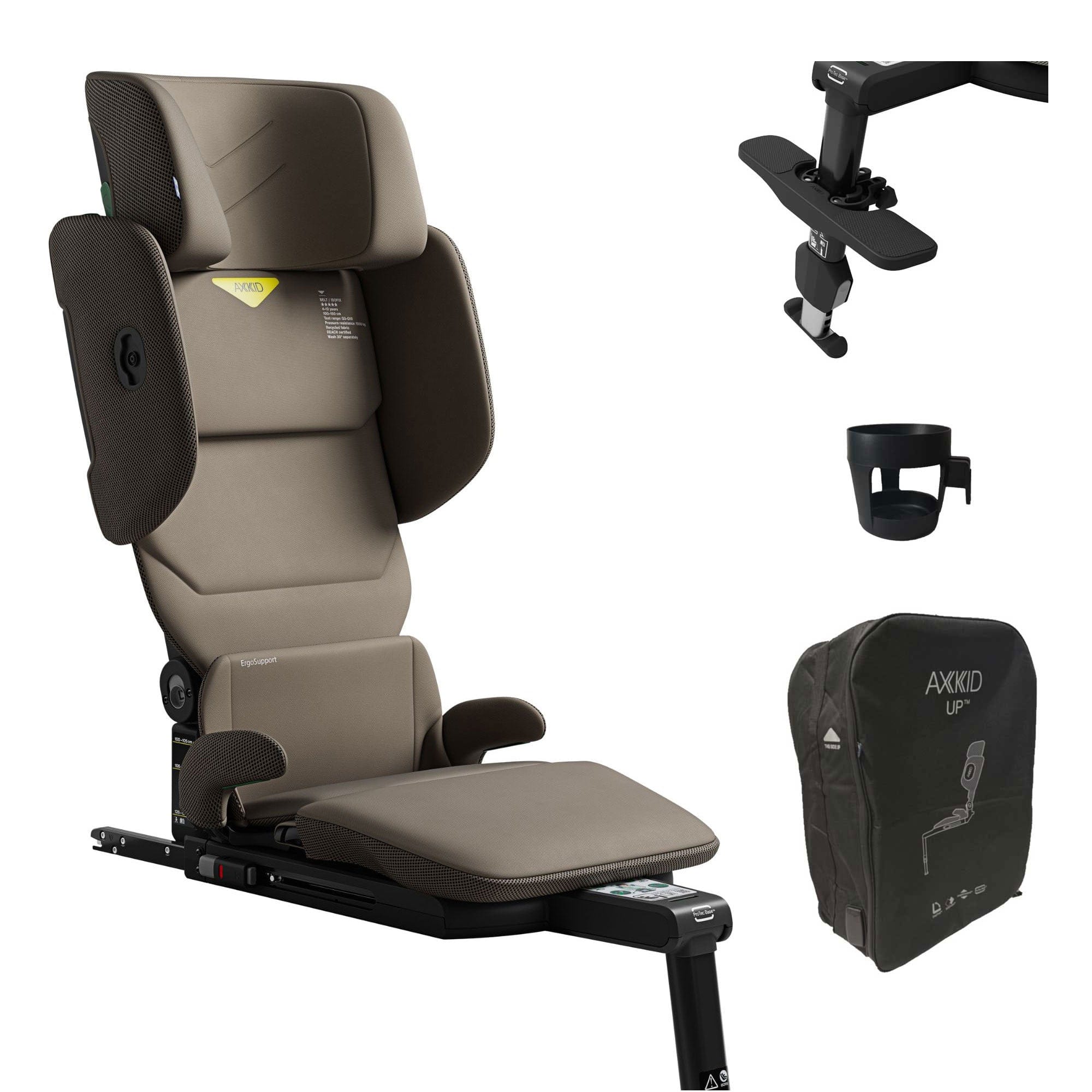 Axkid highback booster seats Axkid Up Highback Booster Seat - Driftwood Beige 27050147-1