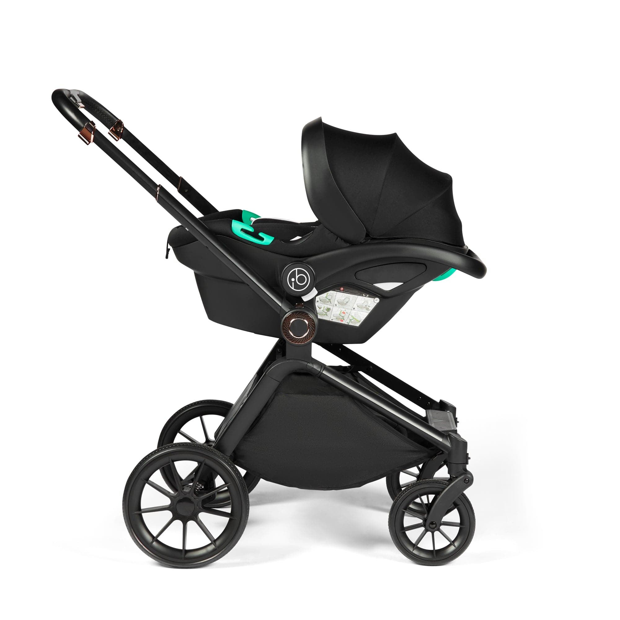 Babys-Mart travel systems ALTIMA AIO Bundle with i-Size Isofix Car Seat & Base (BLACK) 10-012-300-001
