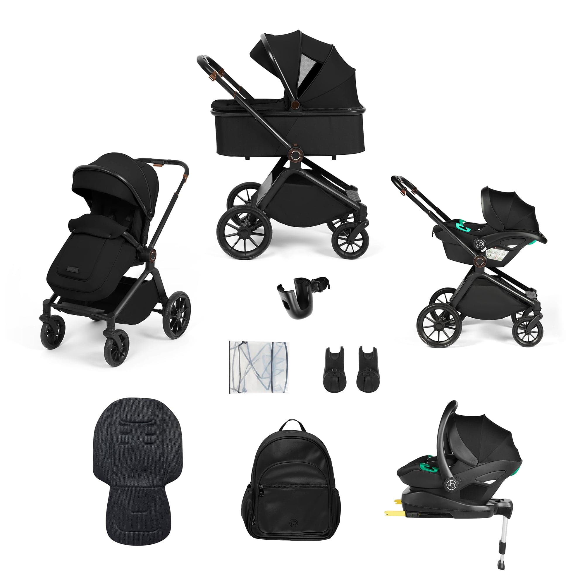 Babys-Mart travel systems ALTIMA AIO Bundle with i-Size Isofix Car Seat & Base (BLACK) 10-012-300-001