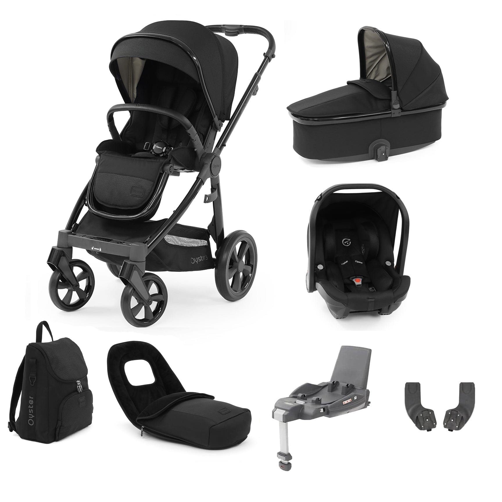 BabyStyle travel systems Babystyle Oyster 3 Luxury 7 Piece with Car Seat Bundle in Pixel 14775-PXL