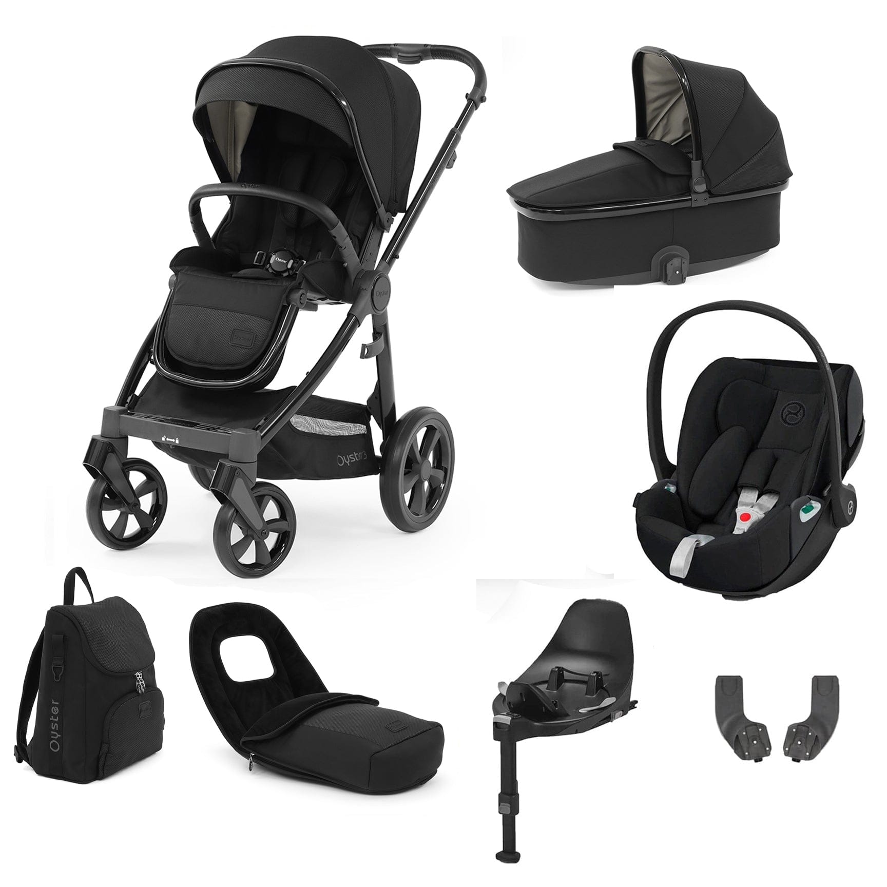 BabyStyle travel systems Babystyle Oyster 3 Luxury 7 Piece with Car Seat Bundle in Pixel 14801-PXL
