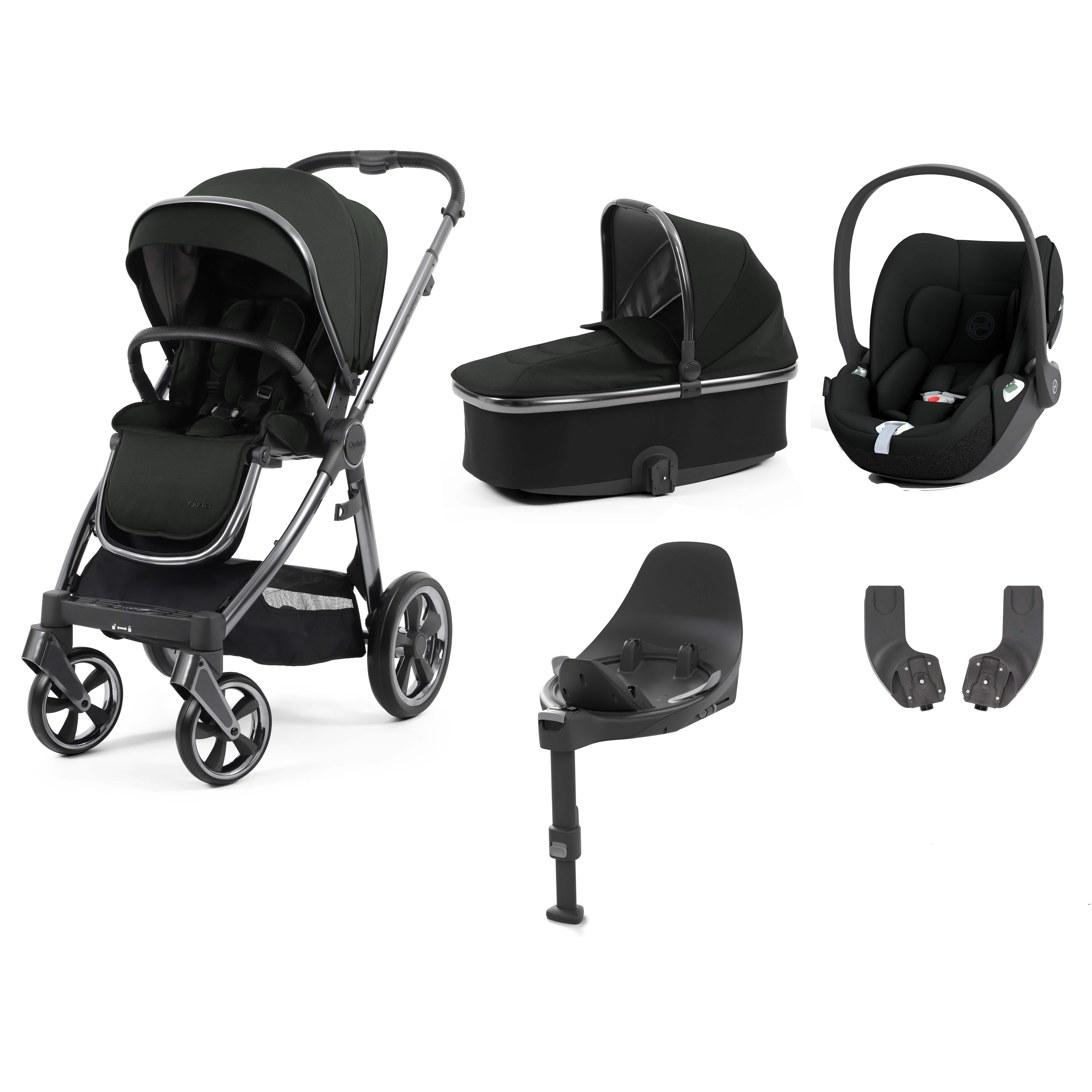 BabyStyle travel systems Babystyle Oyster 3 Essential Bundle with Car Seat - Black Olive