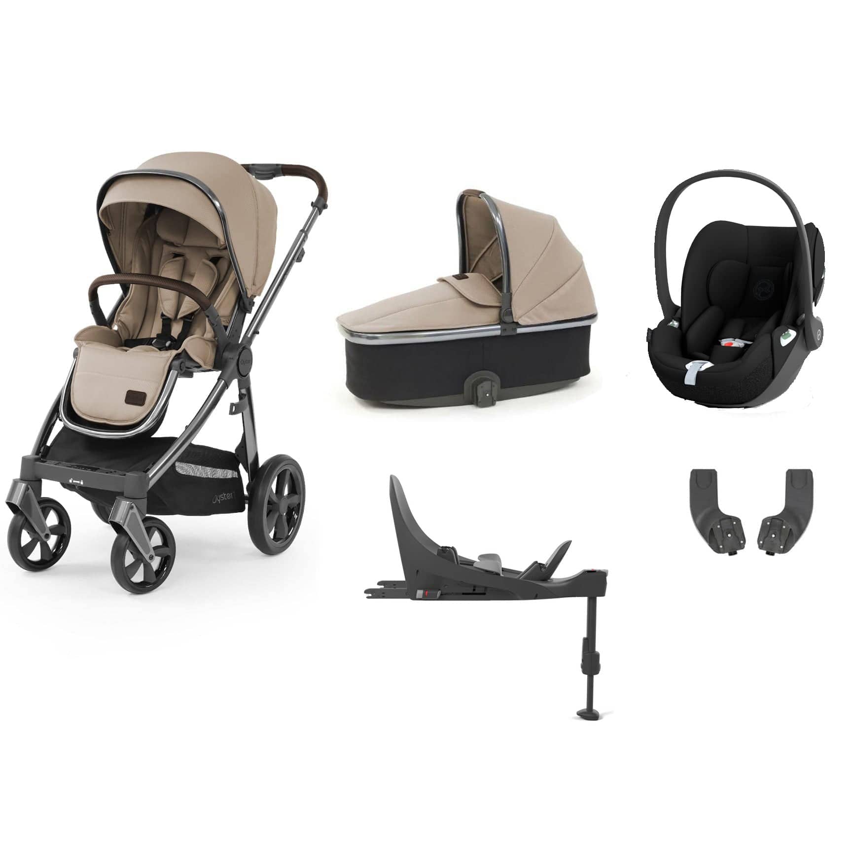BabyStyle travel systems Babystyle Oyster 3 Essential Bundle with Car Seat - Butterscotch 13567-BTS
