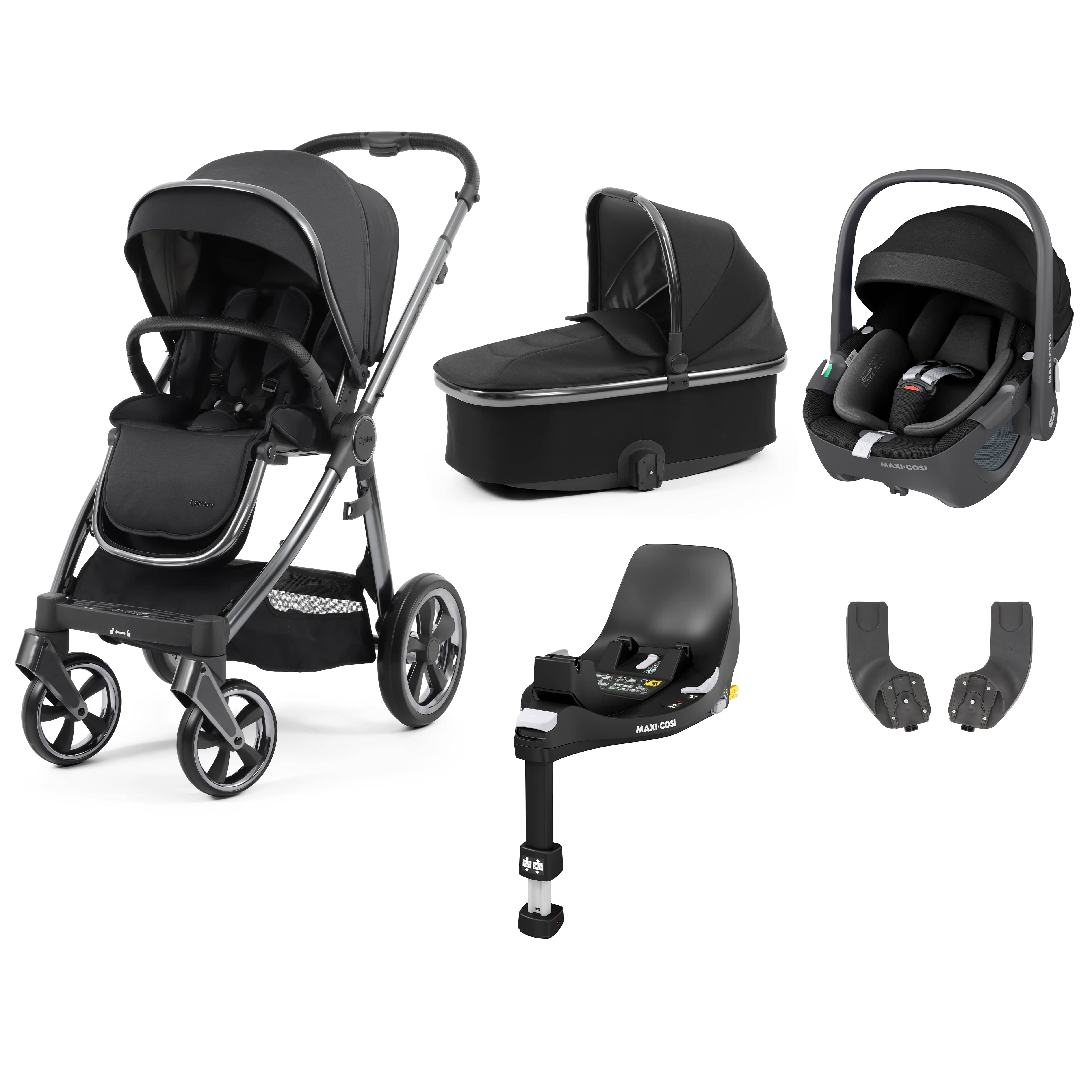 BabyStyle travel systems Babystyle Oyster 3 Essential Bundle with Car Seat - Carbonite 14756-CRB
