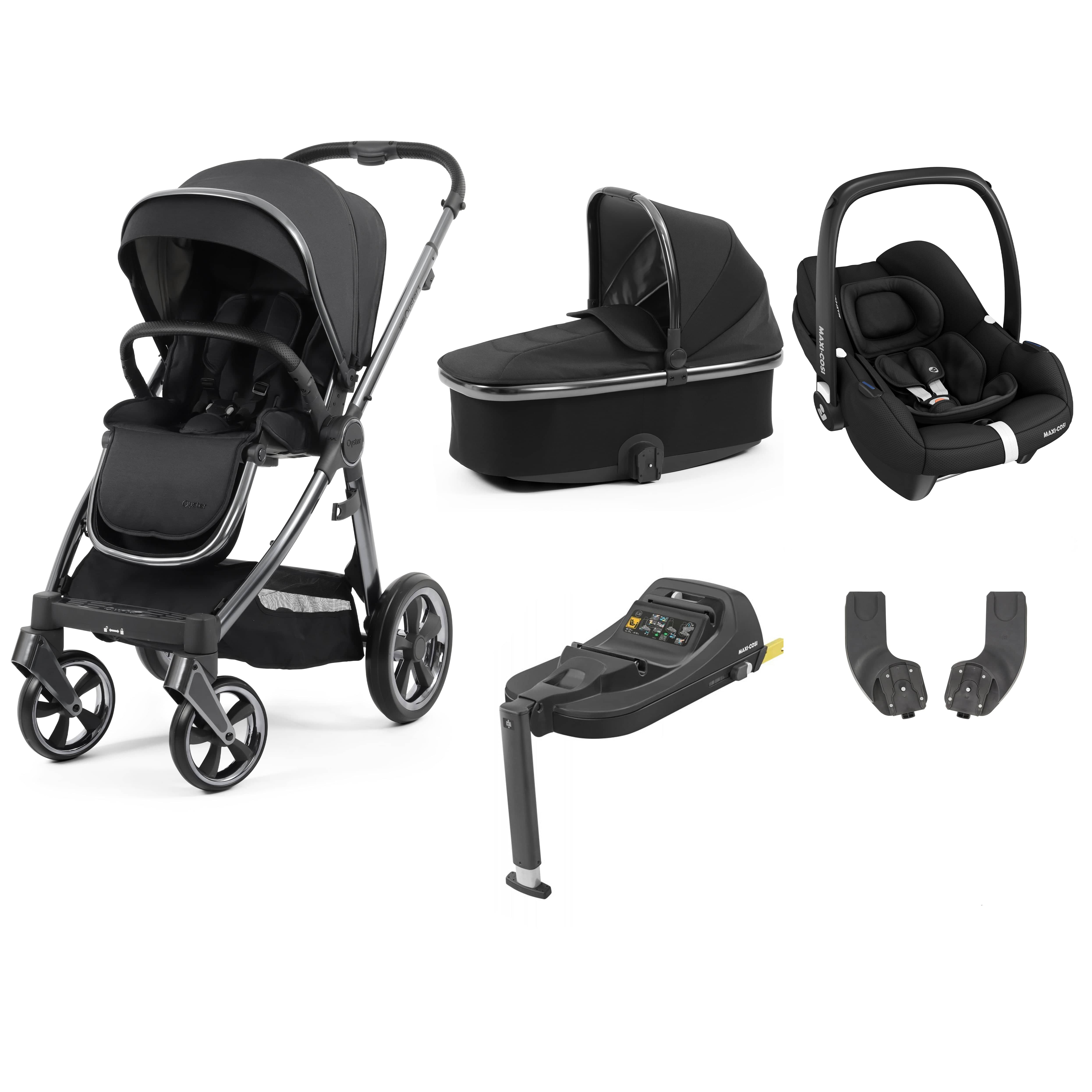 BabyStyle travel systems Babystyle Oyster 3 Essential Bundle with Car Seat - Carbonite 14764-CRB