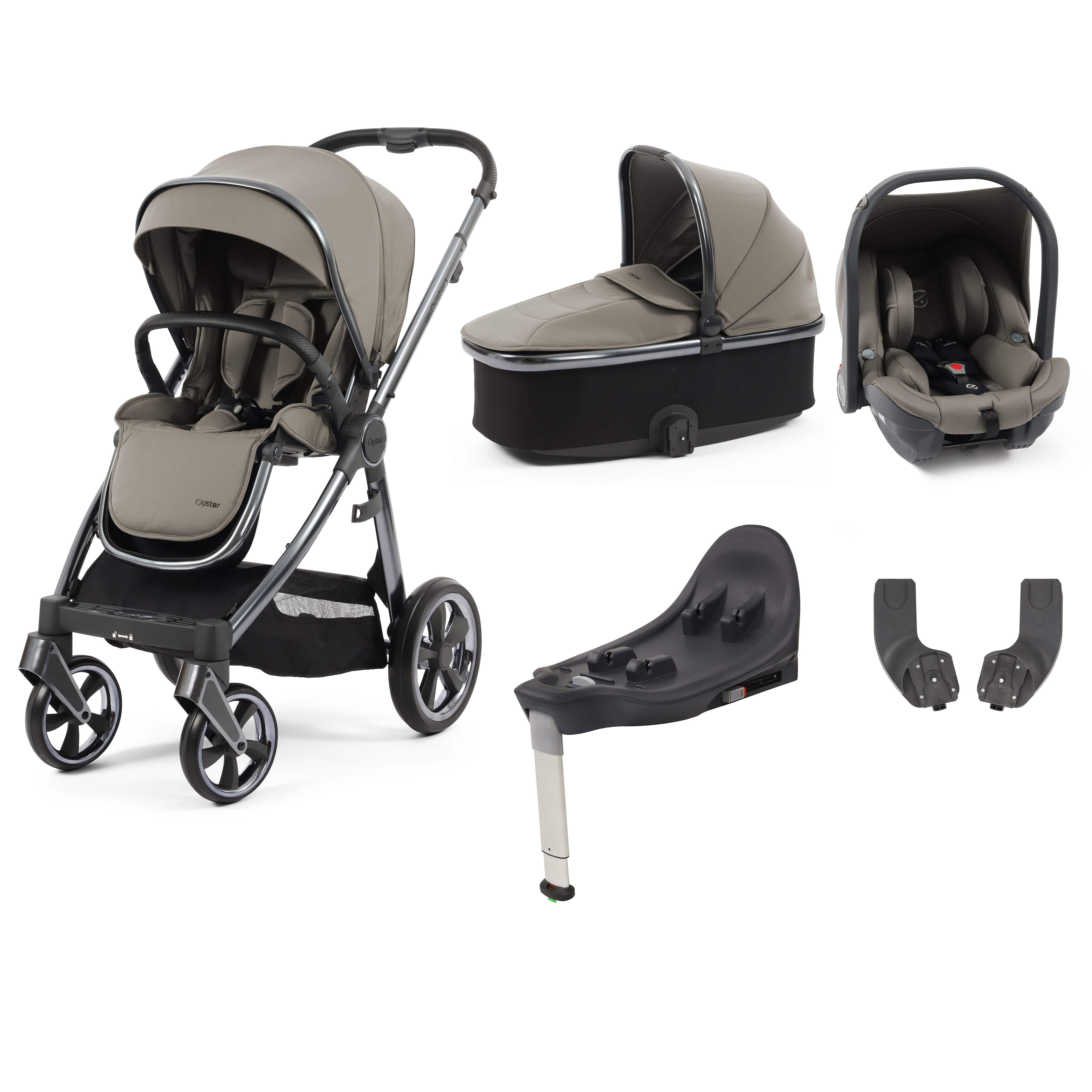 BabyStyle travel systems Babystyle Oyster 3 Essential Bundle with Car Seat - Stone 14746-STN
