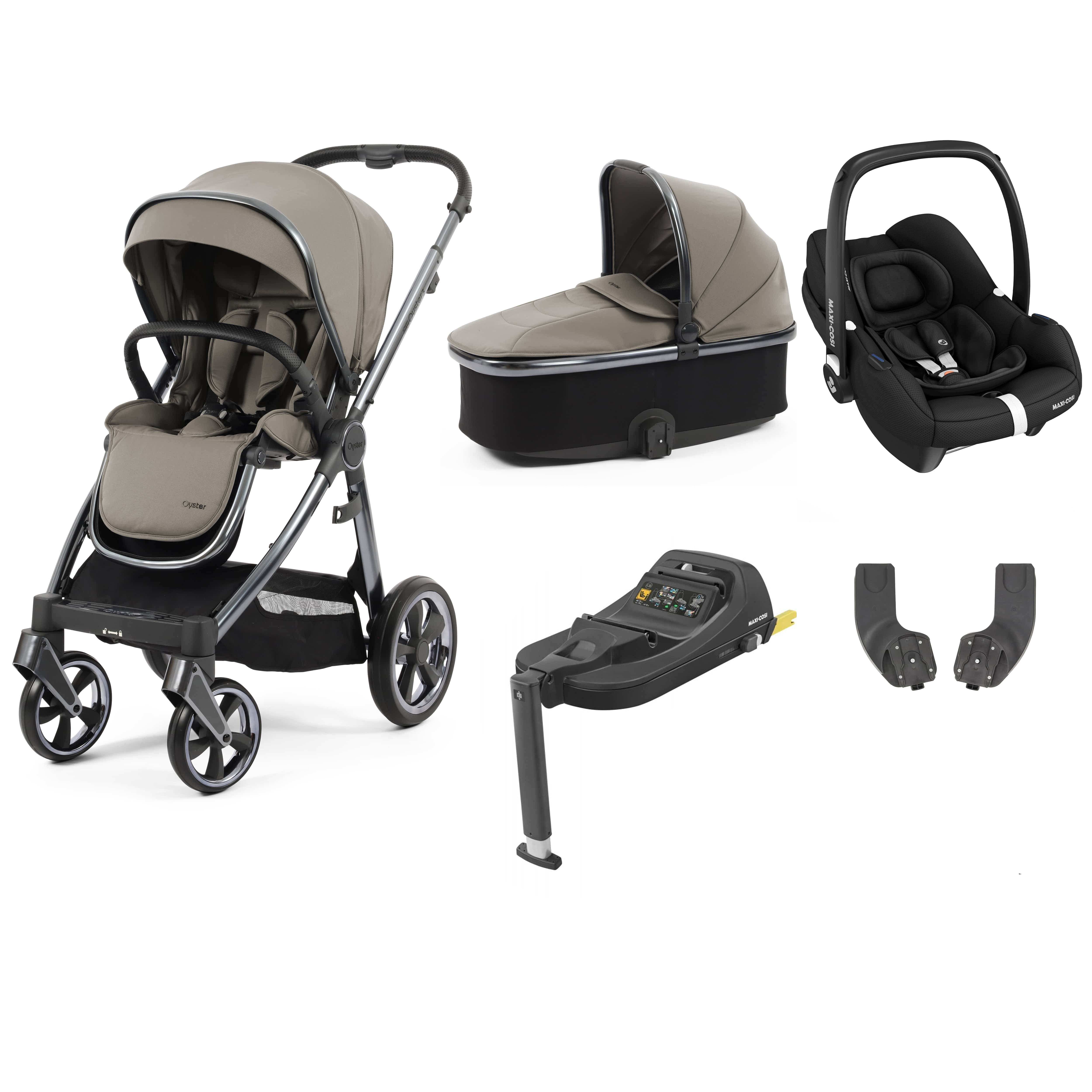 BabyStyle travel systems Babystyle Oyster 3 Essential Bundle with Car Seat - Stone 14768-STN