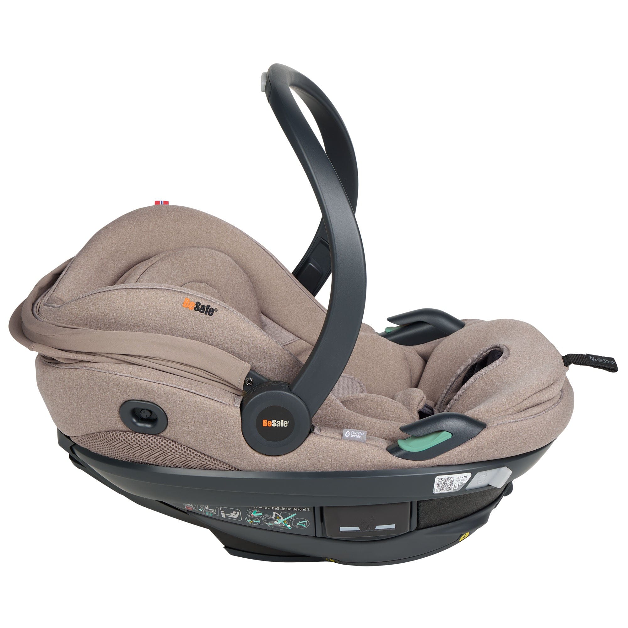 BeSafe baby car seats BeSafe Go Beyond 2 Car Seat - Dark Sand Soft Breeze