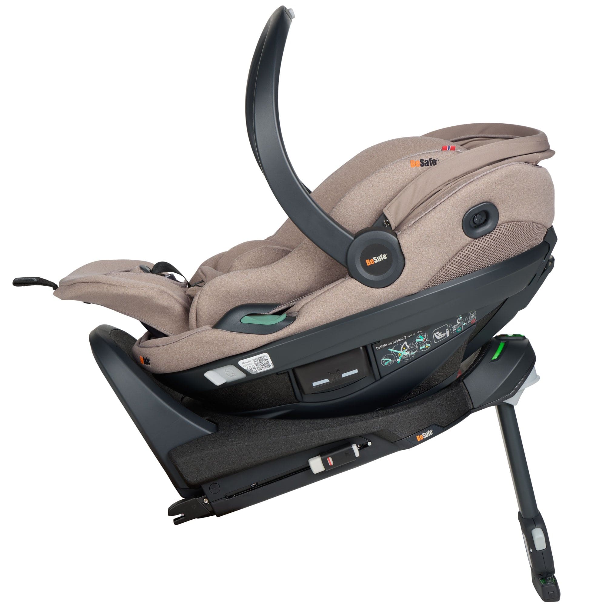 BeSafe baby car seats BeSafe Go Beyond 2 Car Seat - Dark Sand Soft Breeze