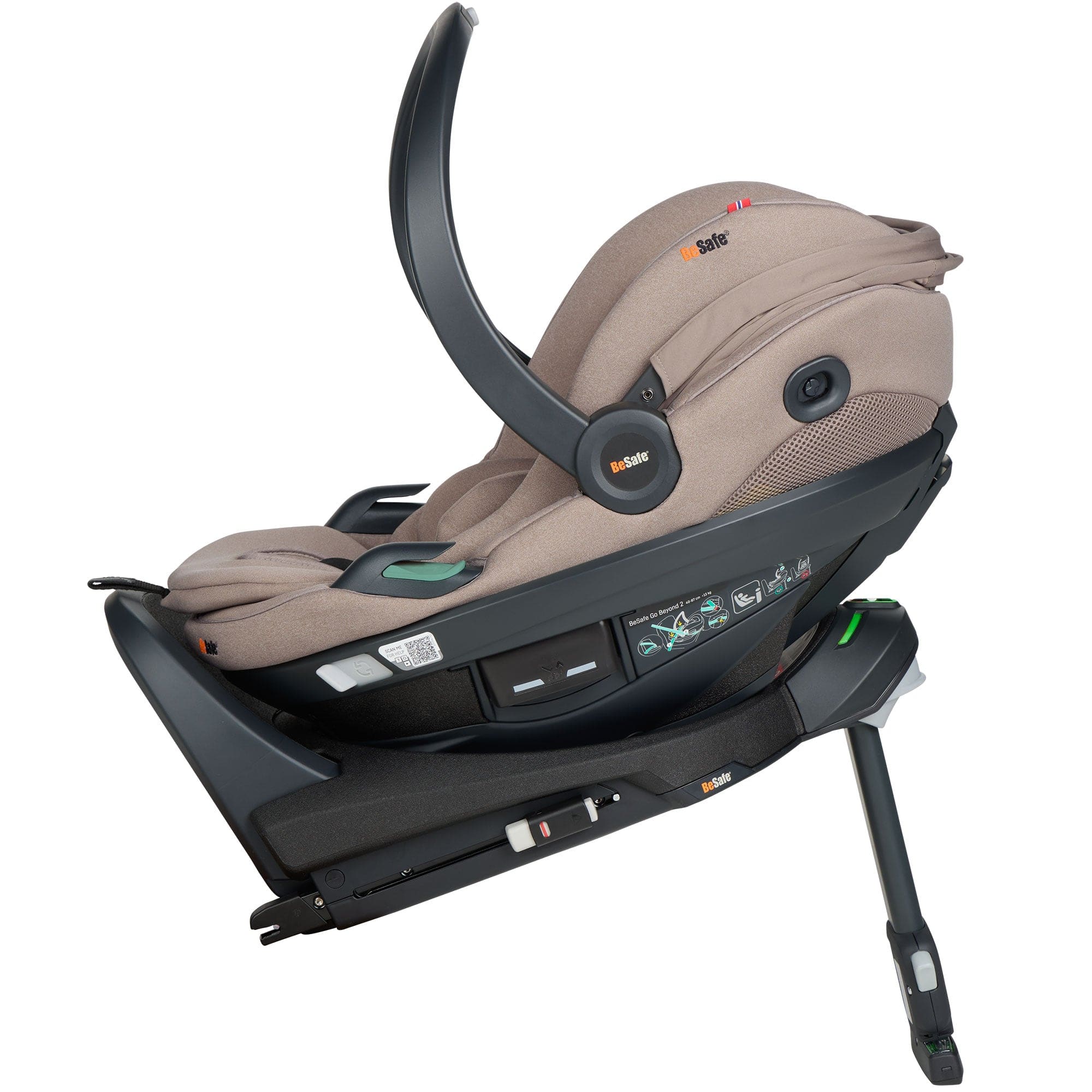 BeSafe baby car seats BeSafe Go Beyond 2 Car Seat - Dark Sand Soft Breeze