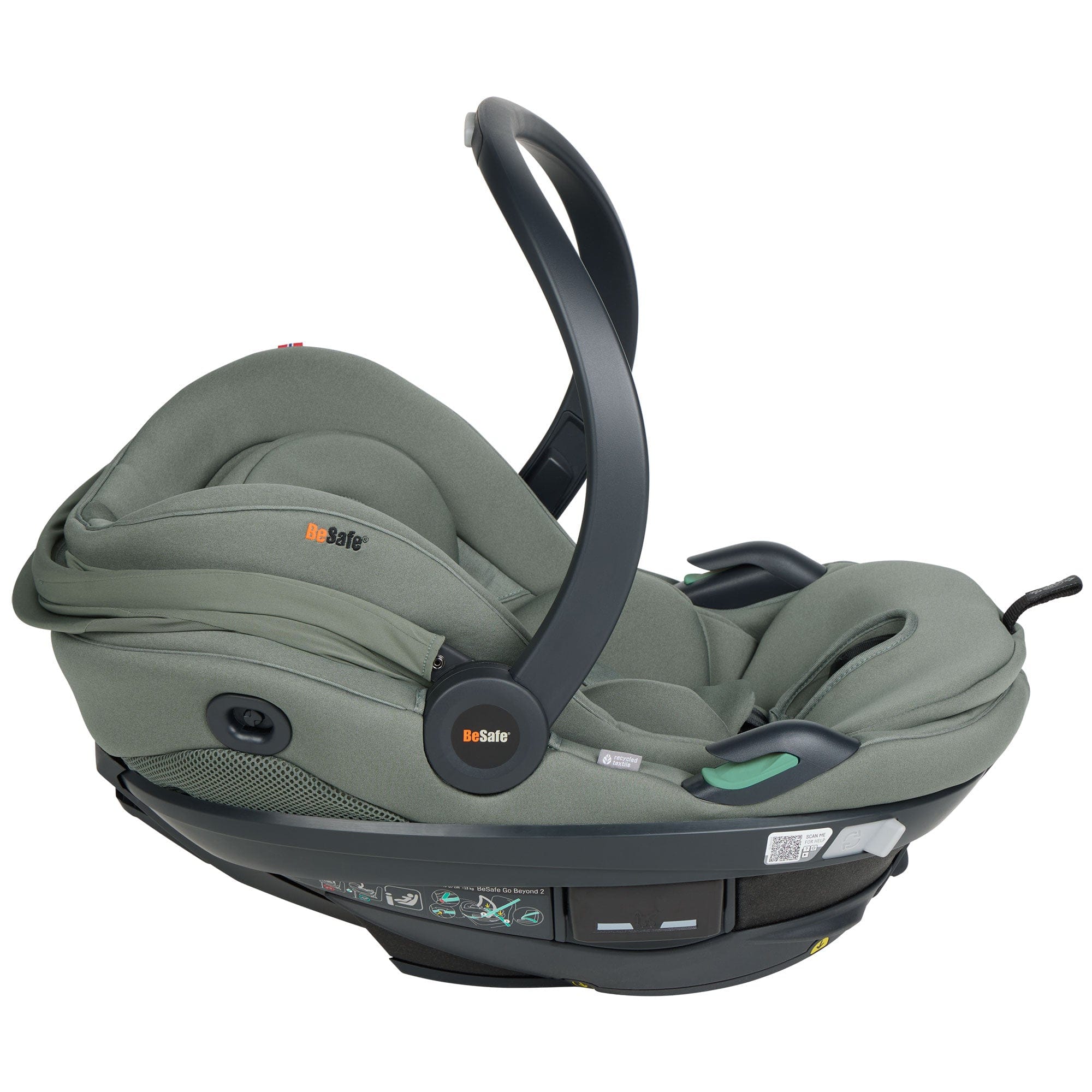 BeSafe baby car seats BeSafe Go Beyond 2 Car Seat - Meadow Green Soft Breeze