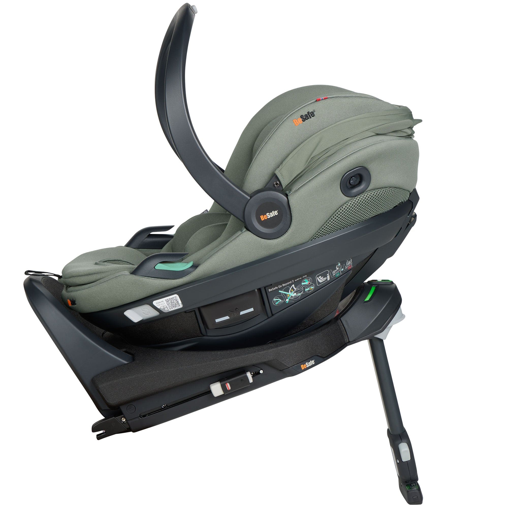 BeSafe baby car seats BeSafe Go Beyond 2 Car Seat - Meadow Green Soft Breeze