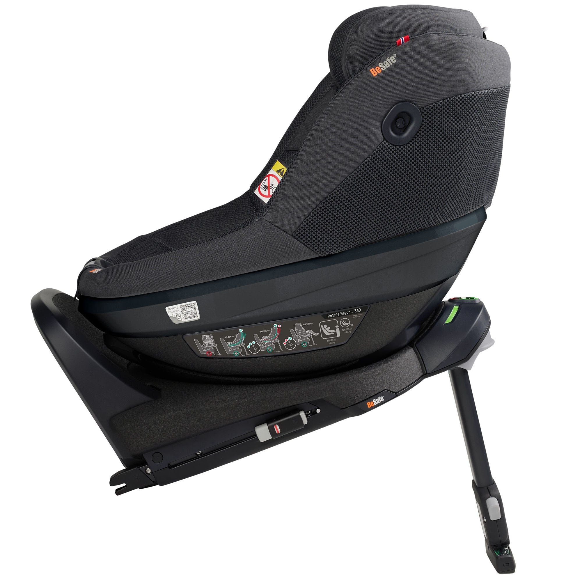 BeSafe combination car seats BeSafe Beyond 2 360 Complete Bundle - Anthracite Mesh 15497-ANT-MES-2