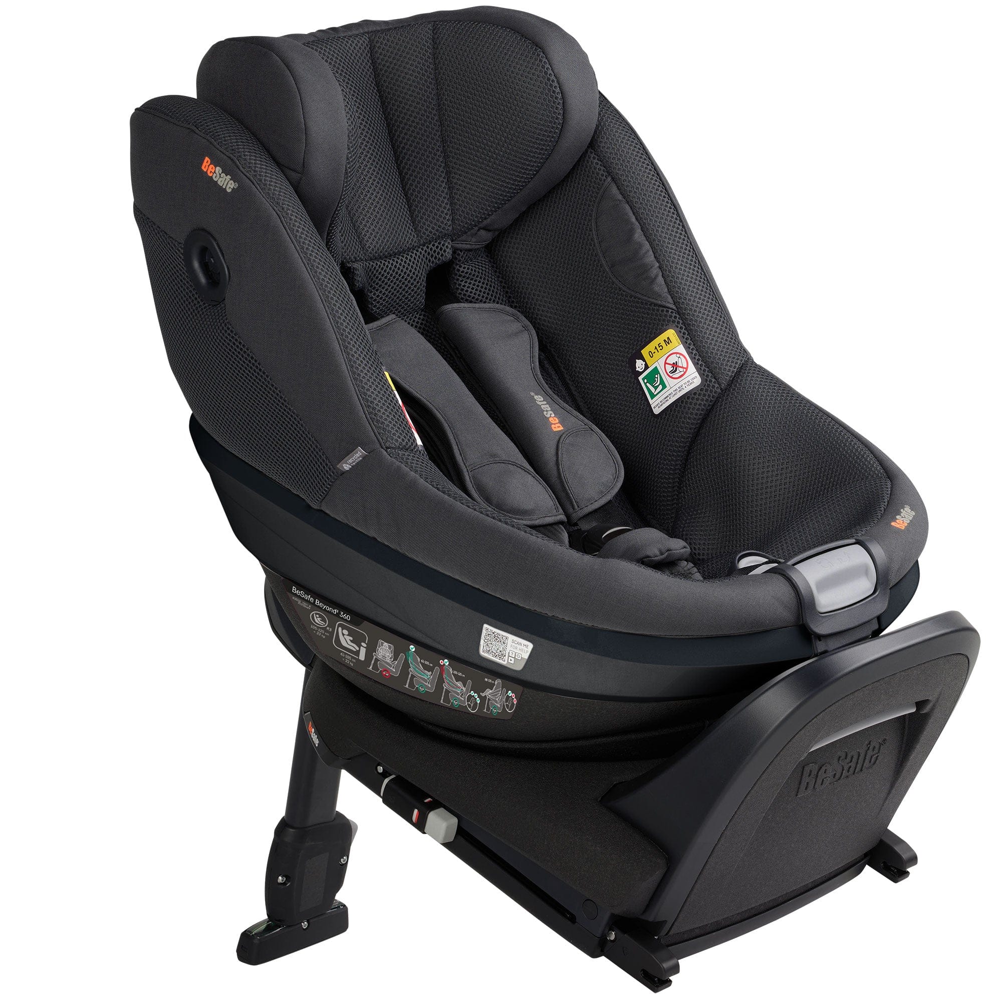 BeSafe combination car seats BeSafe Beyond 2 360 Complete Bundle - Anthracite Mesh 15497-ANT-MES-2