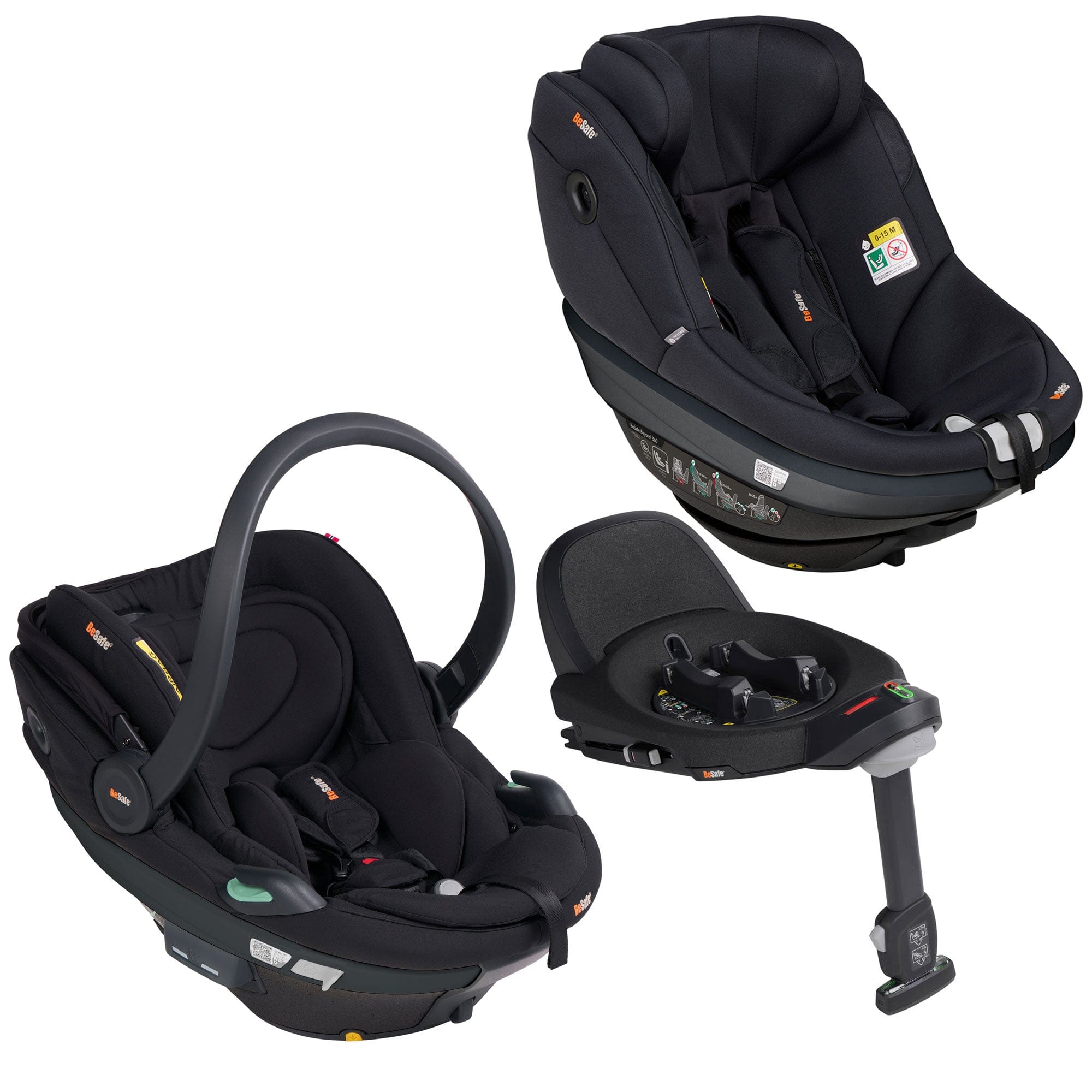 BeSafe combination car seats BeSafe Beyond 2 360 Complete Bundle - Black Cab 15498-BLK-CAB-2