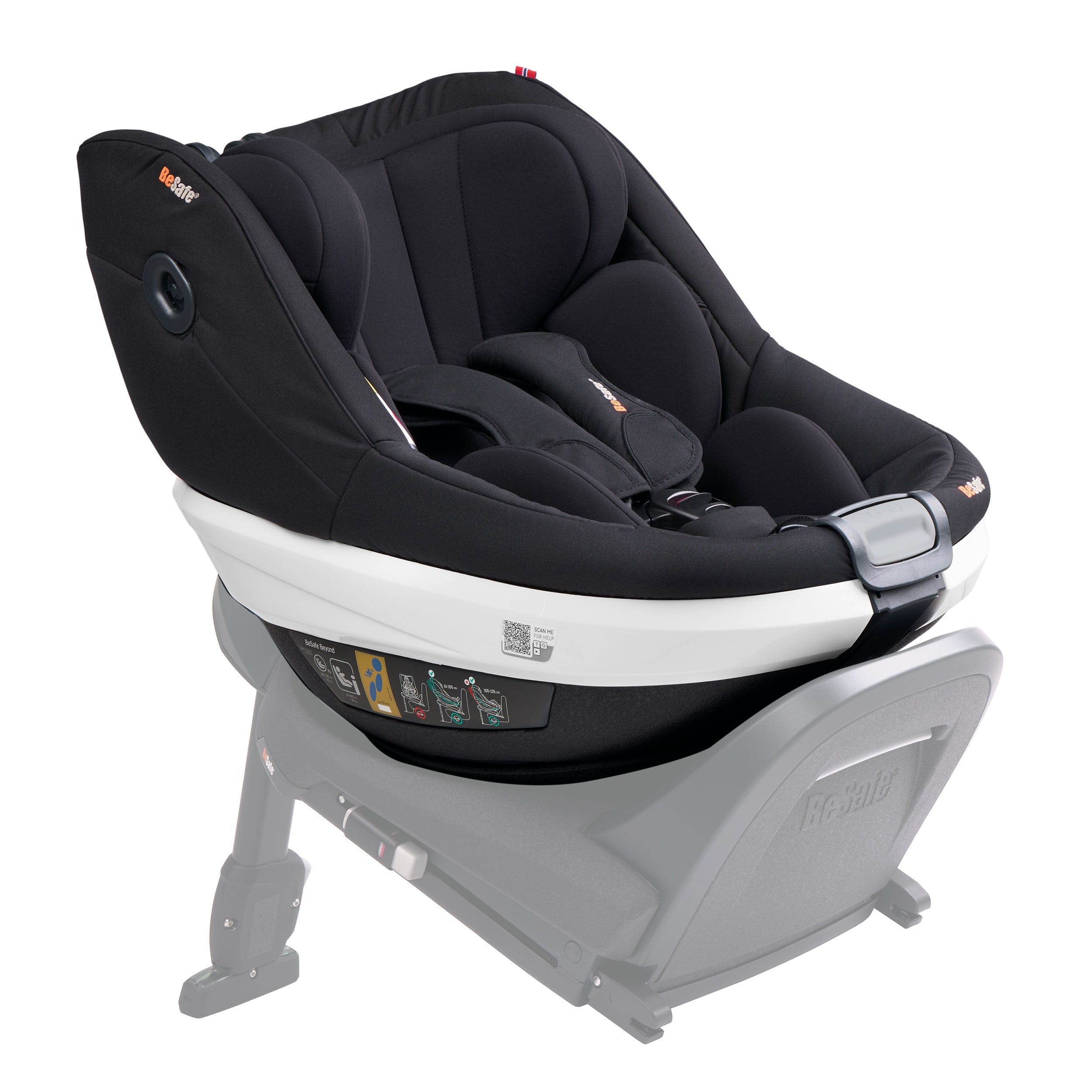 BeSafe Extended Rear Facing Car Seats BeSafe Beyond Car Seat in Black Cab 1036240-BlackCabF-Std