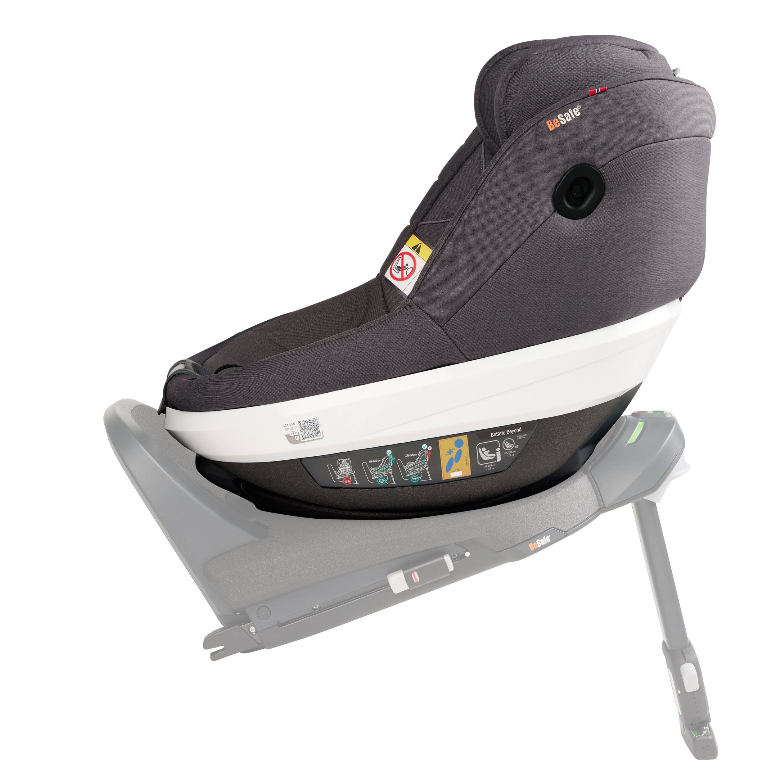 BeSafe Extended Rear Facing Car Seats BeSafe Beyond Car Seat in Dark Grey Melange 1036240-DarkGreyMelange