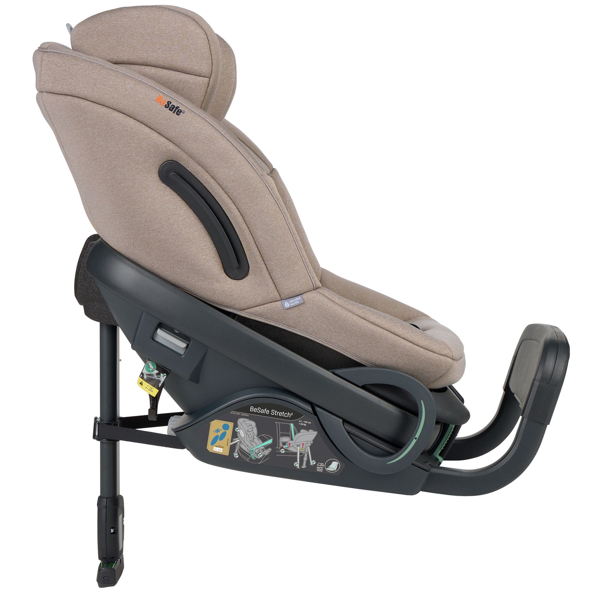 BeSafe Toddler Car Seats BeSafe Stretch 2 Car Seat - Dark Sand Soft Breeze 11048209-DaSandSoBr-Std