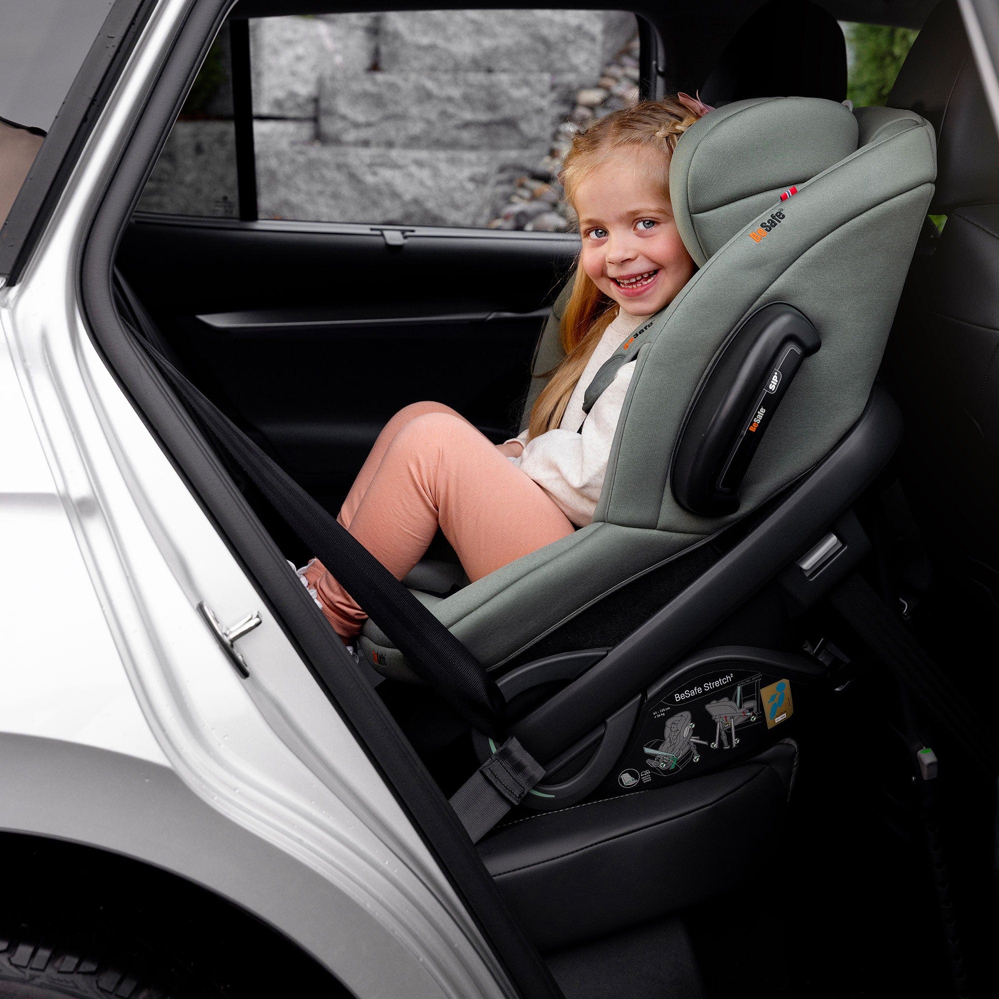 BeSafe Toddler Car Seats BeSafe Stretch 2 Car Seat - Meadow Green Soft Breeze 11048209-MGreenSoBr-Std