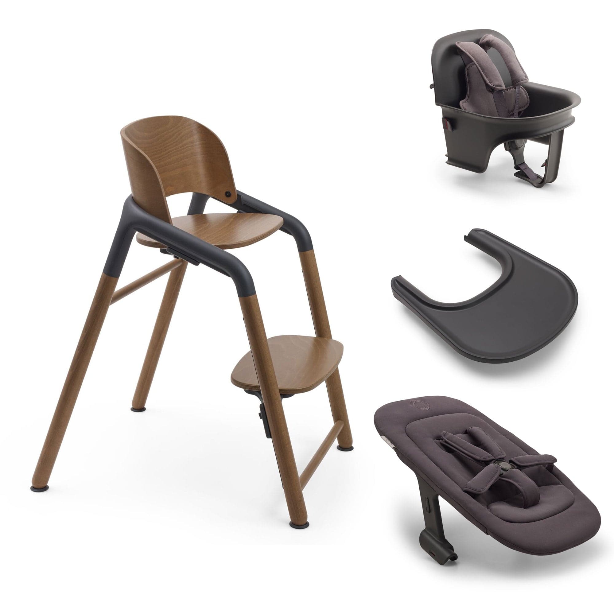 Bugaboo baby highchairs Bugaboo Giraffe Ultimate High Chair Bundle - Wood Grey 20997-WOO-GRY