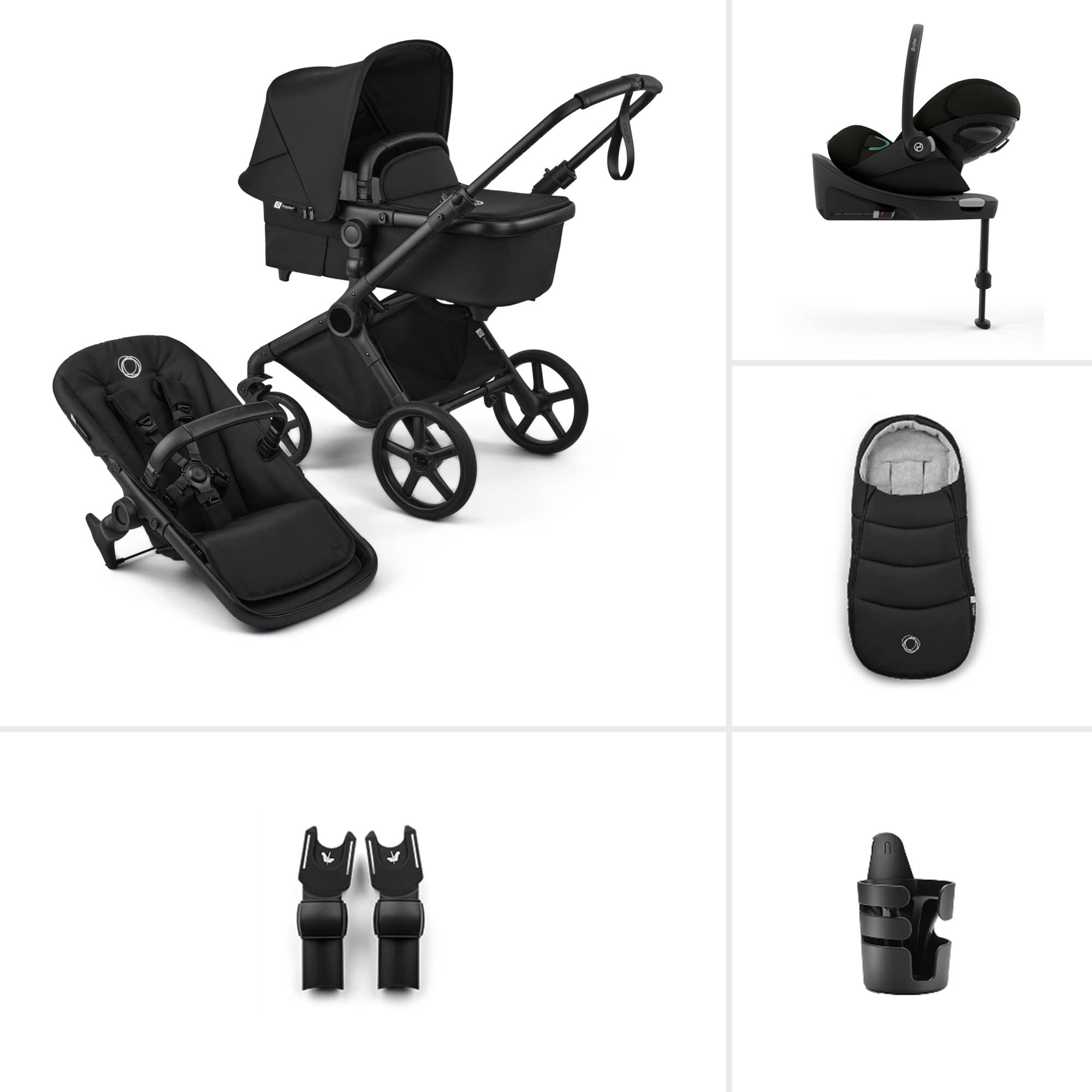 Bugaboo baby prams Bugaboo Cub Cybex Ultimate Newborn Bundle - Heritage Black 23228-CB-CLG-BLK