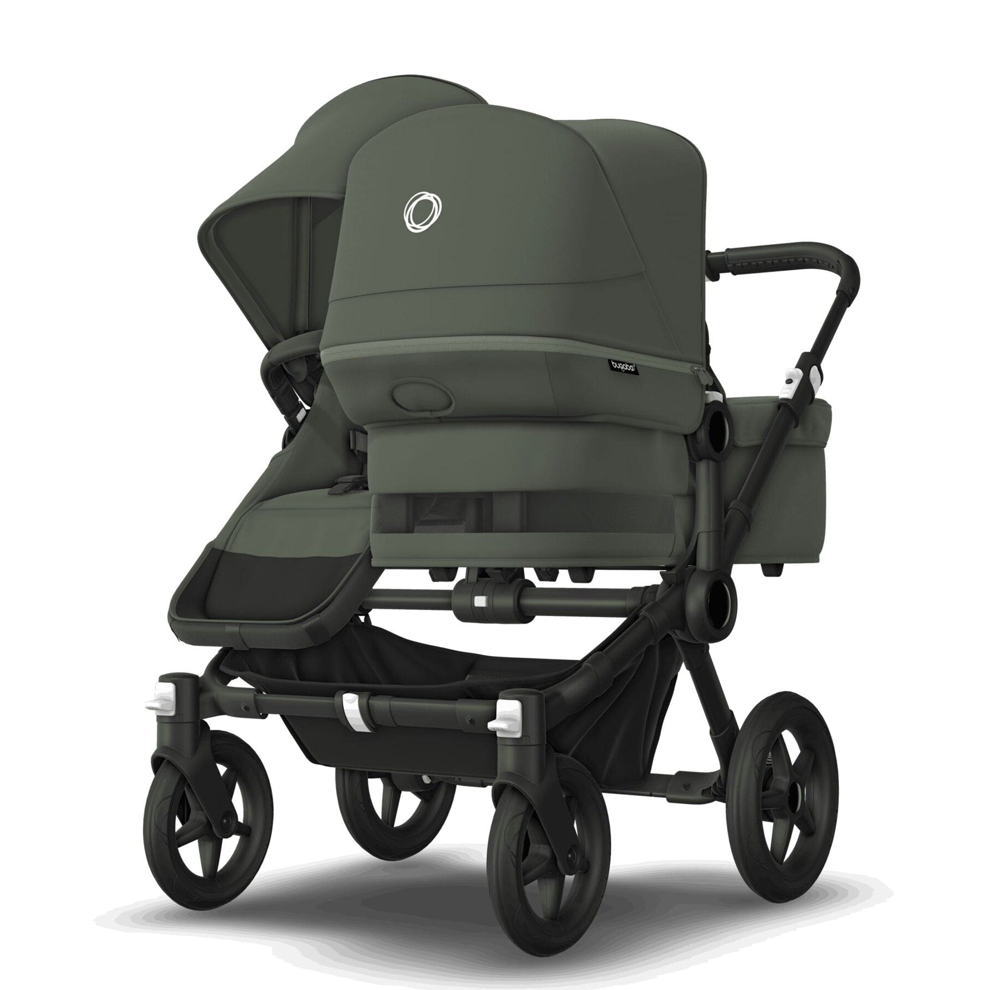 Bugaboo baby prams Bugaboo Donkey 5 Duo Complete Pushchair - Black/Forest Green 100219004