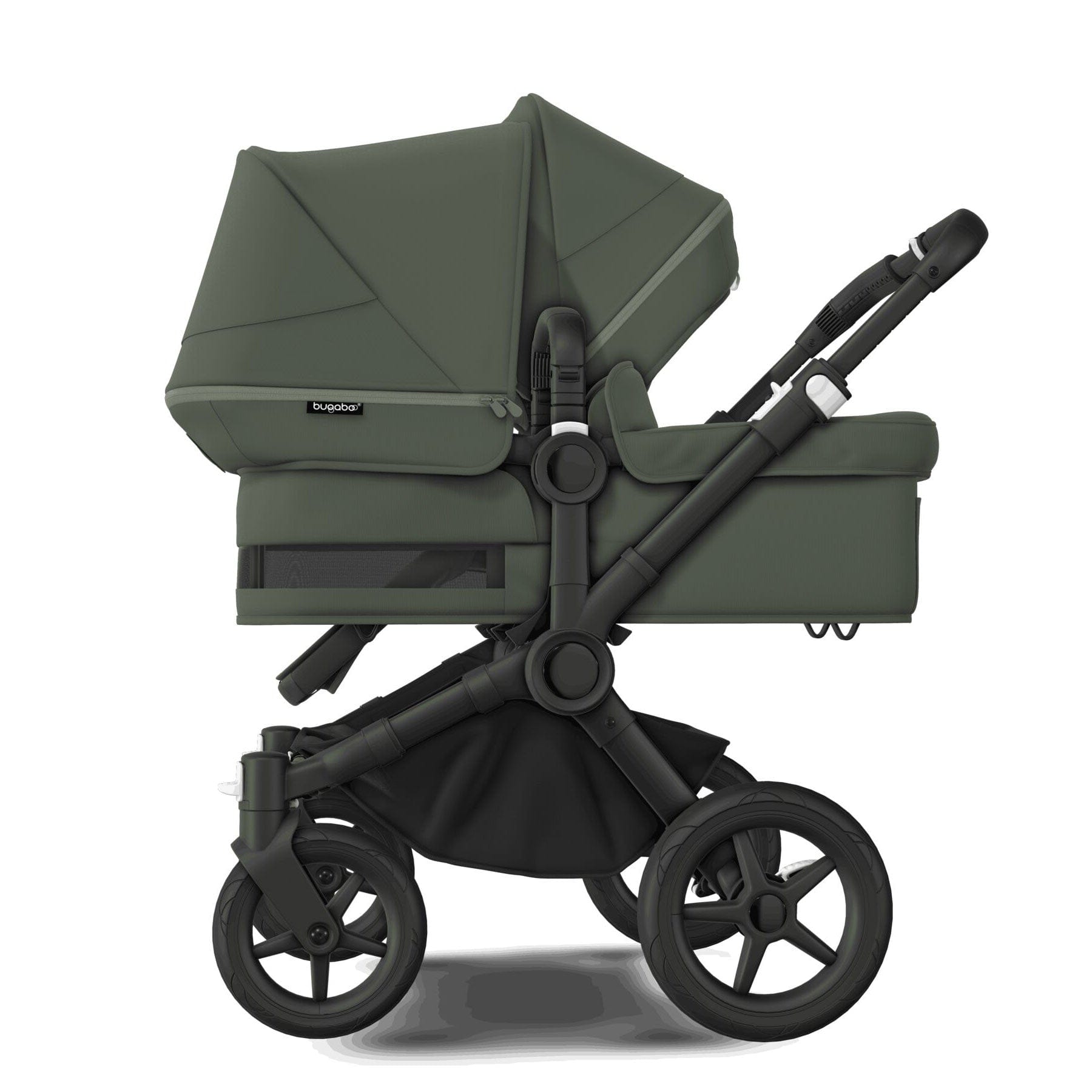 Bugaboo baby prams Bugaboo Donkey 5 Duo Complete Pushchair - Black/Forest Green 100219004