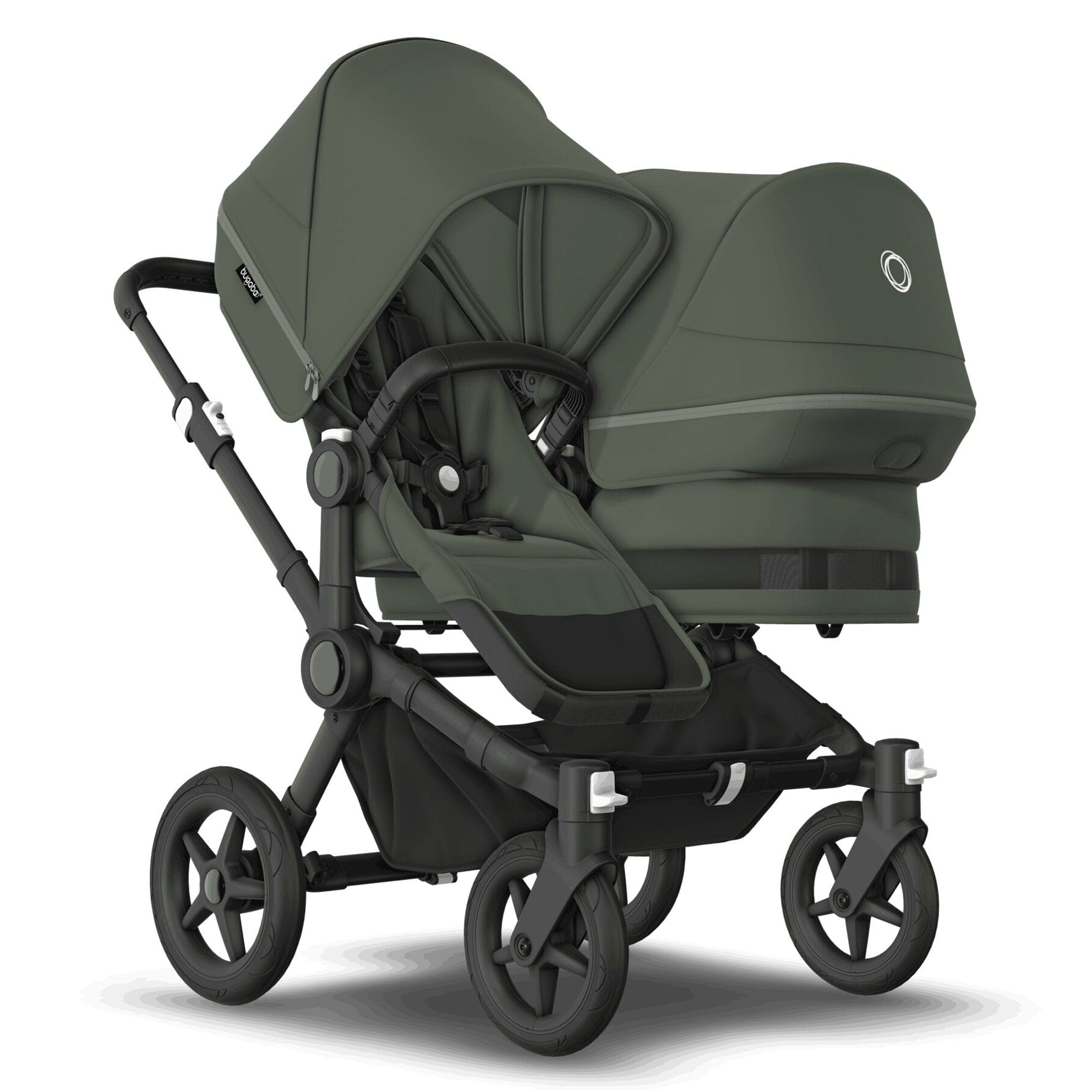 Bugaboo baby prams Bugaboo Donkey 5 Duo Complete Pushchair - Black/Forest Green 100219004