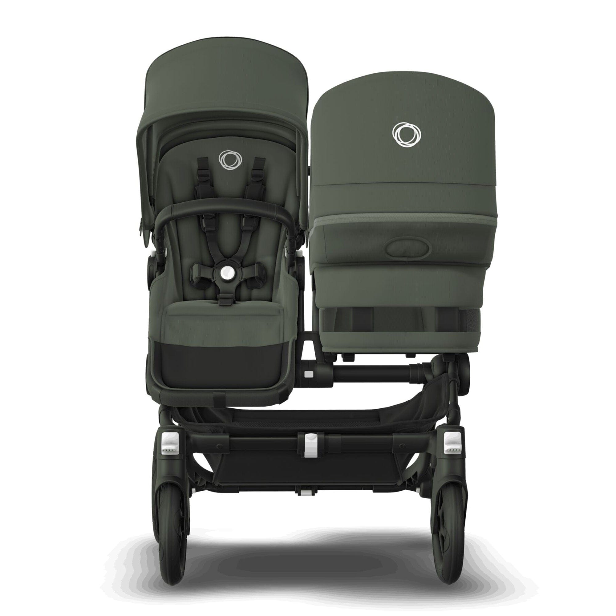 Bugaboo baby prams Bugaboo Donkey 5 Duo Complete Pushchair - Black/Forest Green 100219004