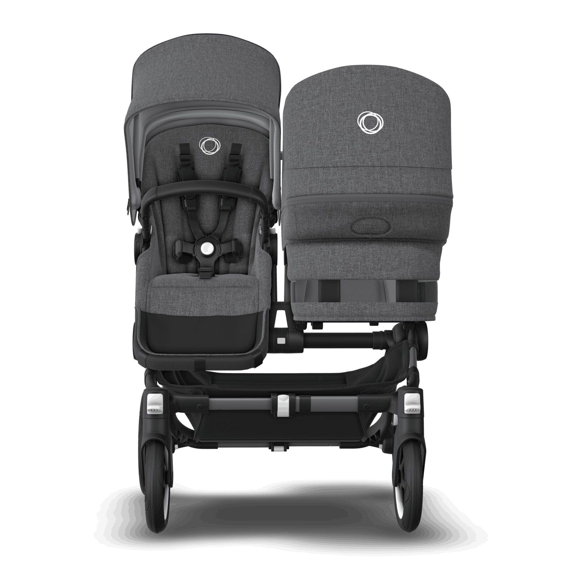 Bugaboo baby prams Bugaboo Donkey 5 Duo Complete Pushchair - Black/Grey Mélange 100219001