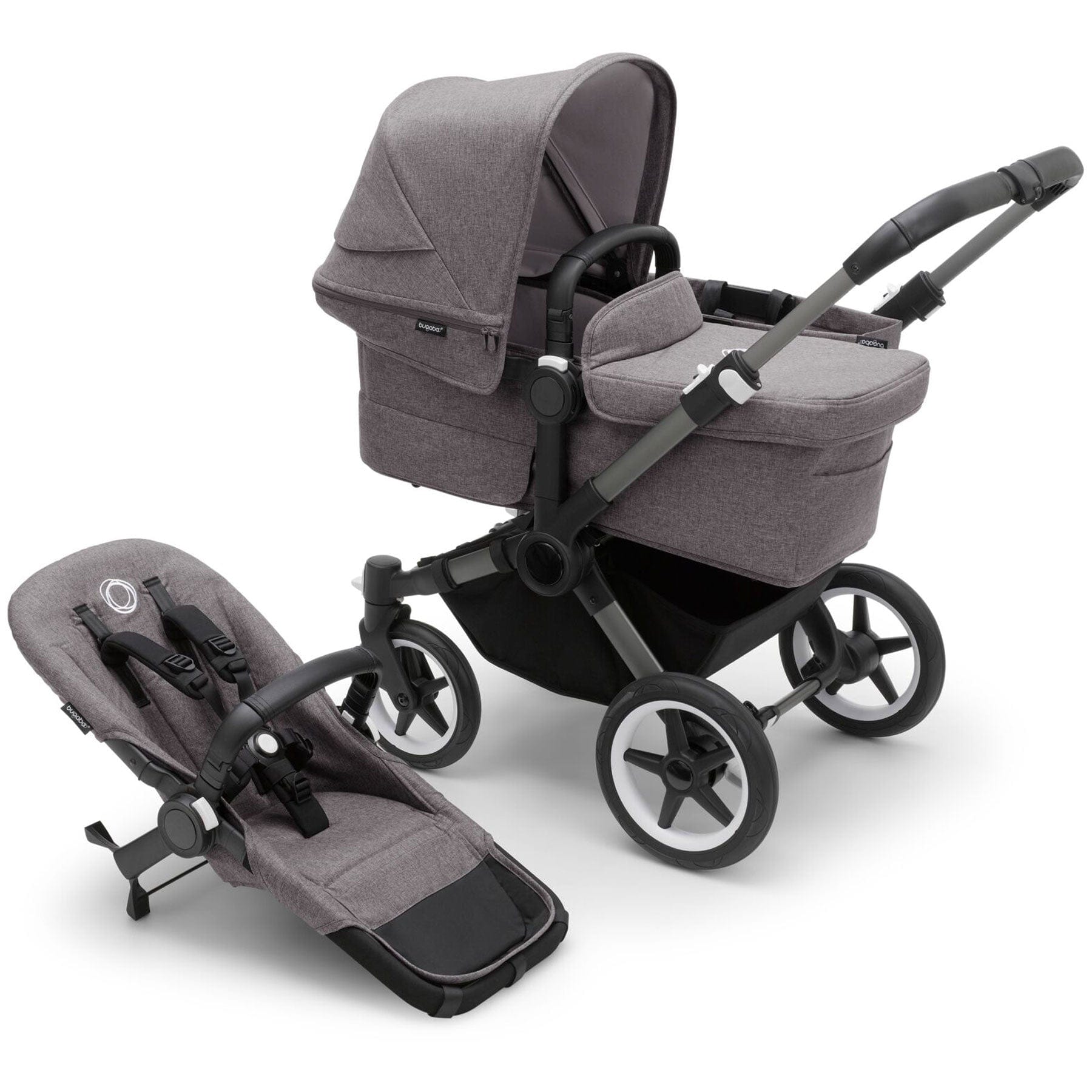 Bugaboo baby prams Bugaboo Donkey 5 Mono Complete in Black/Grey Mélange 100000005