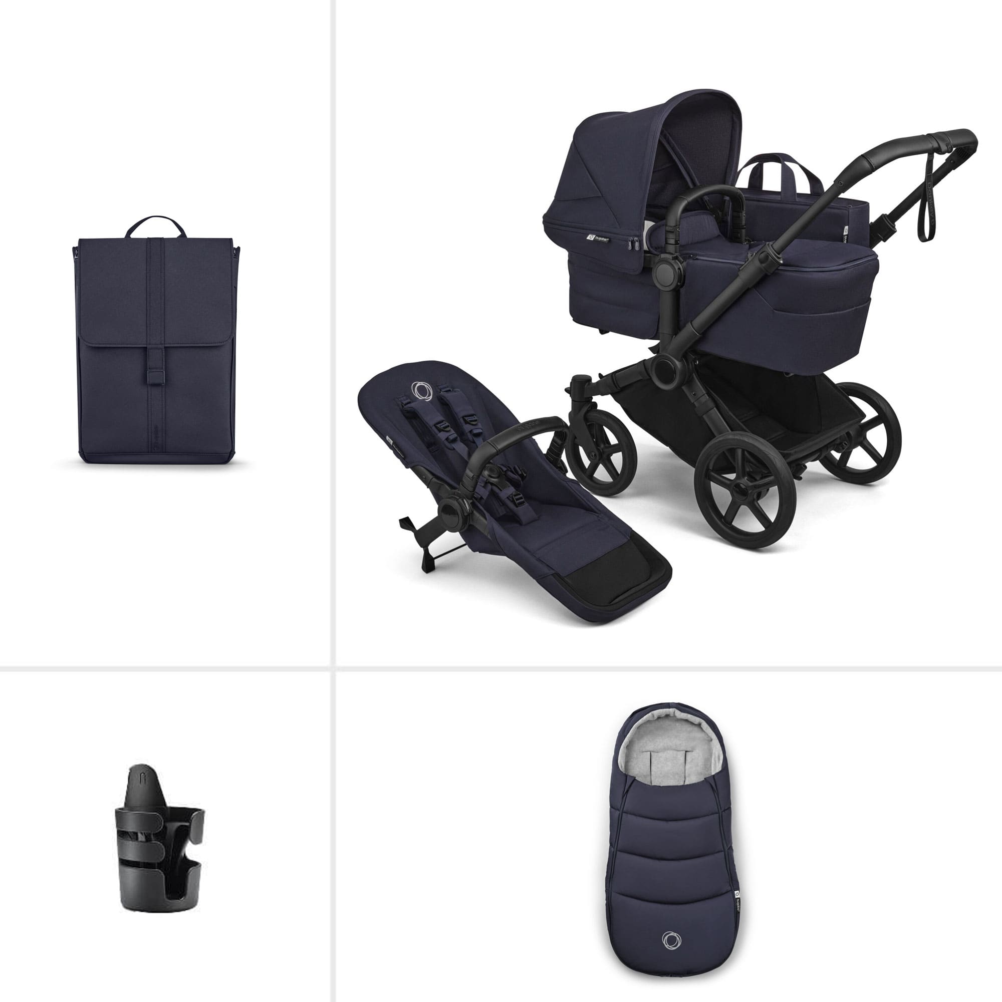 Bugaboo baby prams Bugaboo Donkey 6 Single Essential Bundle - Deep Indigo 21650-DEE-IND