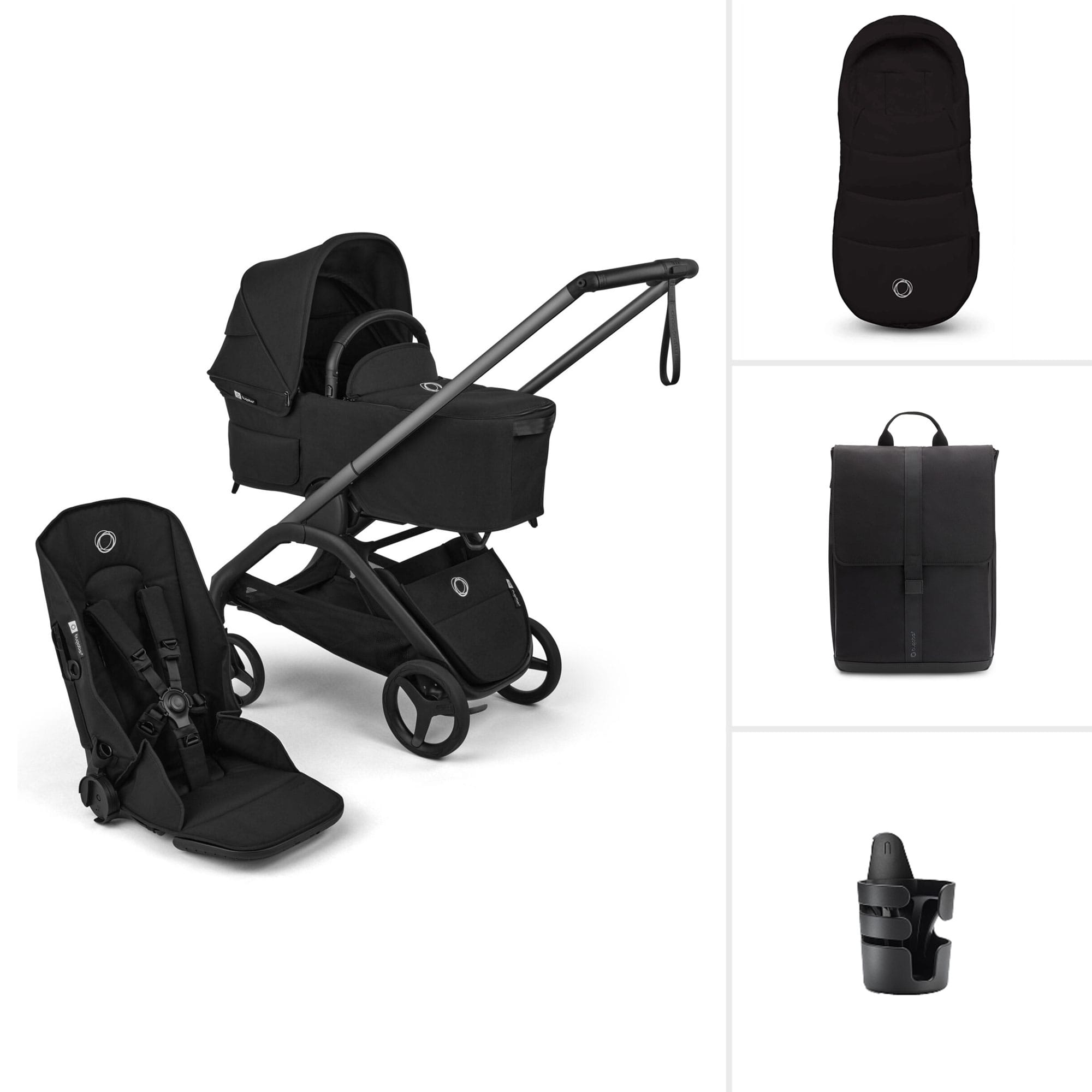 Bugaboo baby prams Bugaboo Dragonfly Plus Essential Stroller Bundle - Heritage Black BUG-DFLY-PLUS-ESS-3