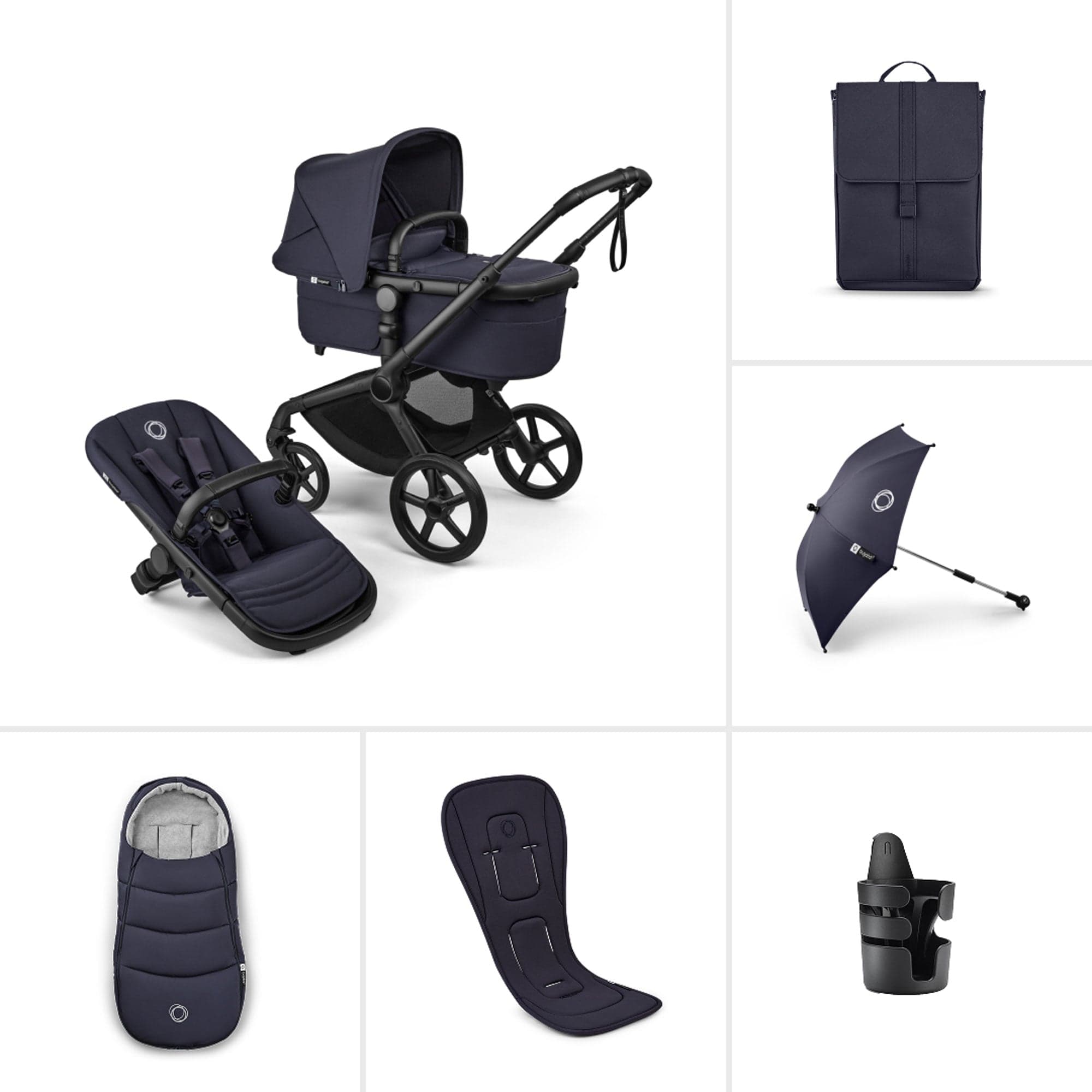 Bugaboo baby prams Bugaboo Fox 5 Renew Essential Bundle - Deep Indigo 18879-COMP-IND