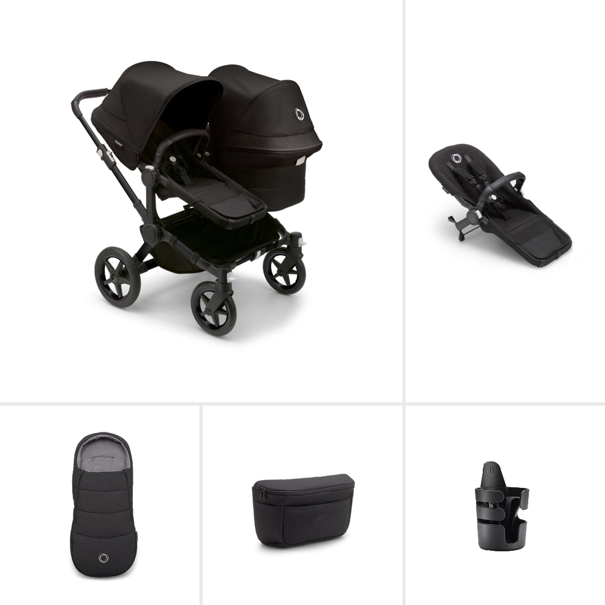Bugaboo double buggies Bugaboo Donkey 5 Duo Essential Bundle - Black 20328-DUO-ESS-1