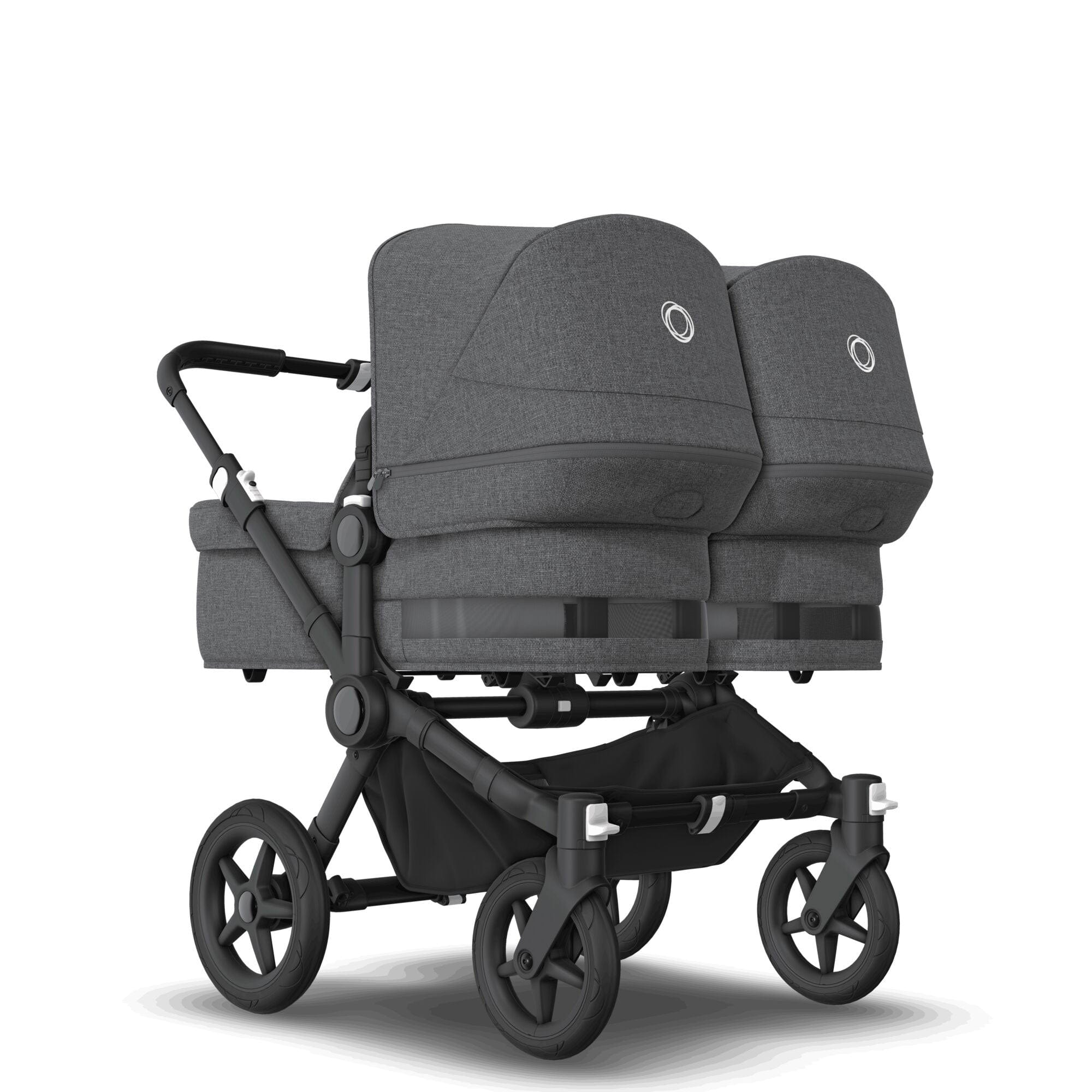 Bugaboo double buggies Bugaboo Donkey 5 Twin Complete Pushchair - Black/Grey Mélange 100288001