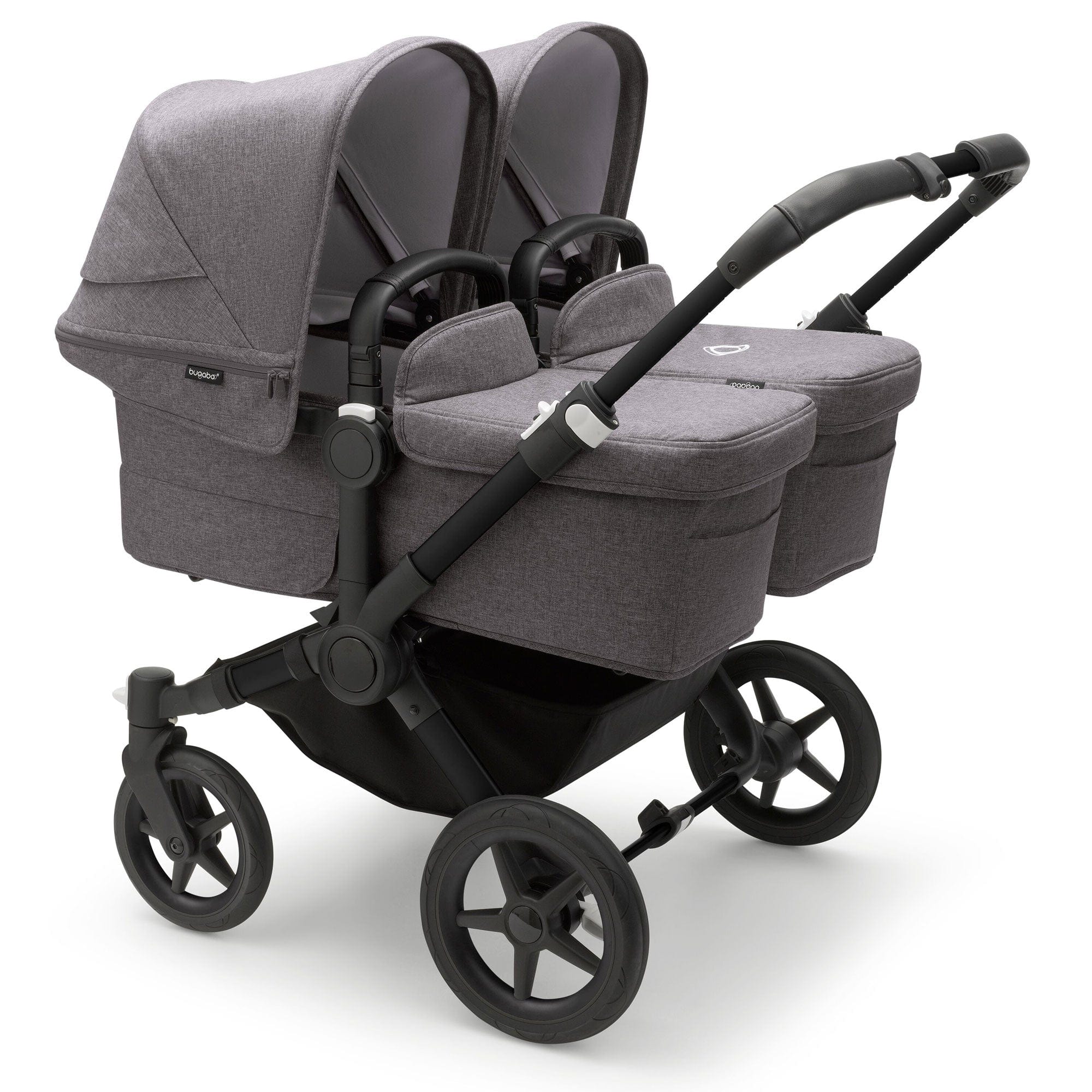 Bugaboo double buggies Bugaboo Donkey 5 Twin Complete Pushchair - Black/Grey Mélange 100288001