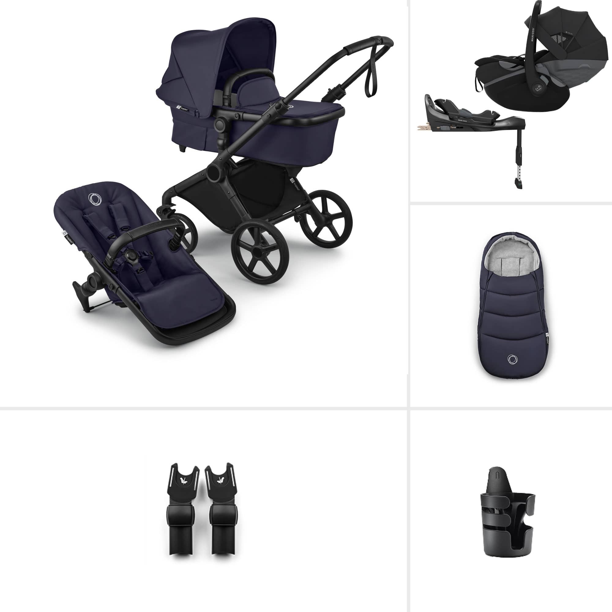 Bugaboo Travel Systems Bugaboo Cub Maxi-Cosi Ultimate Newborn Bundle - Deep Indigo 23236-CB-PSP-IND