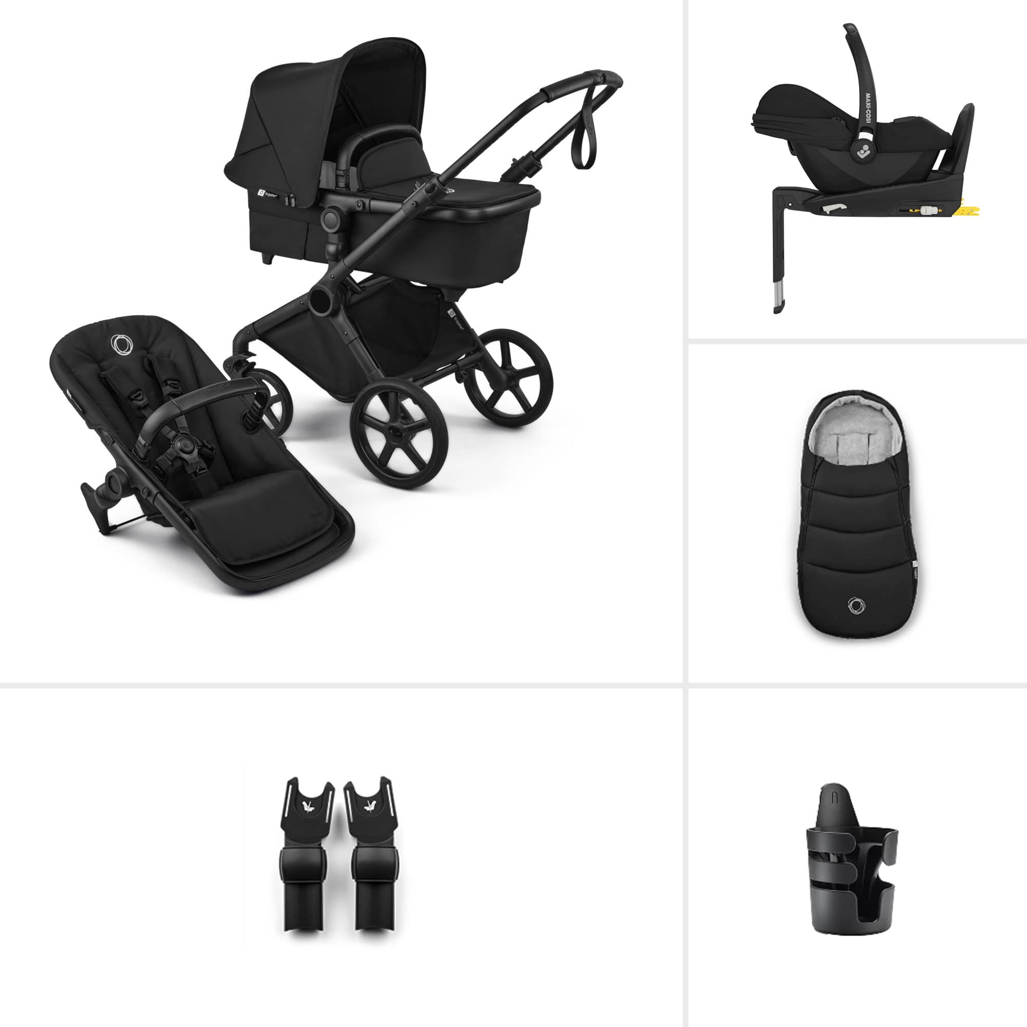 Bugaboo Travel Systems Bugaboo Cub Maxi-Cosi Ultimate Newborn Bundle - Heritage Black