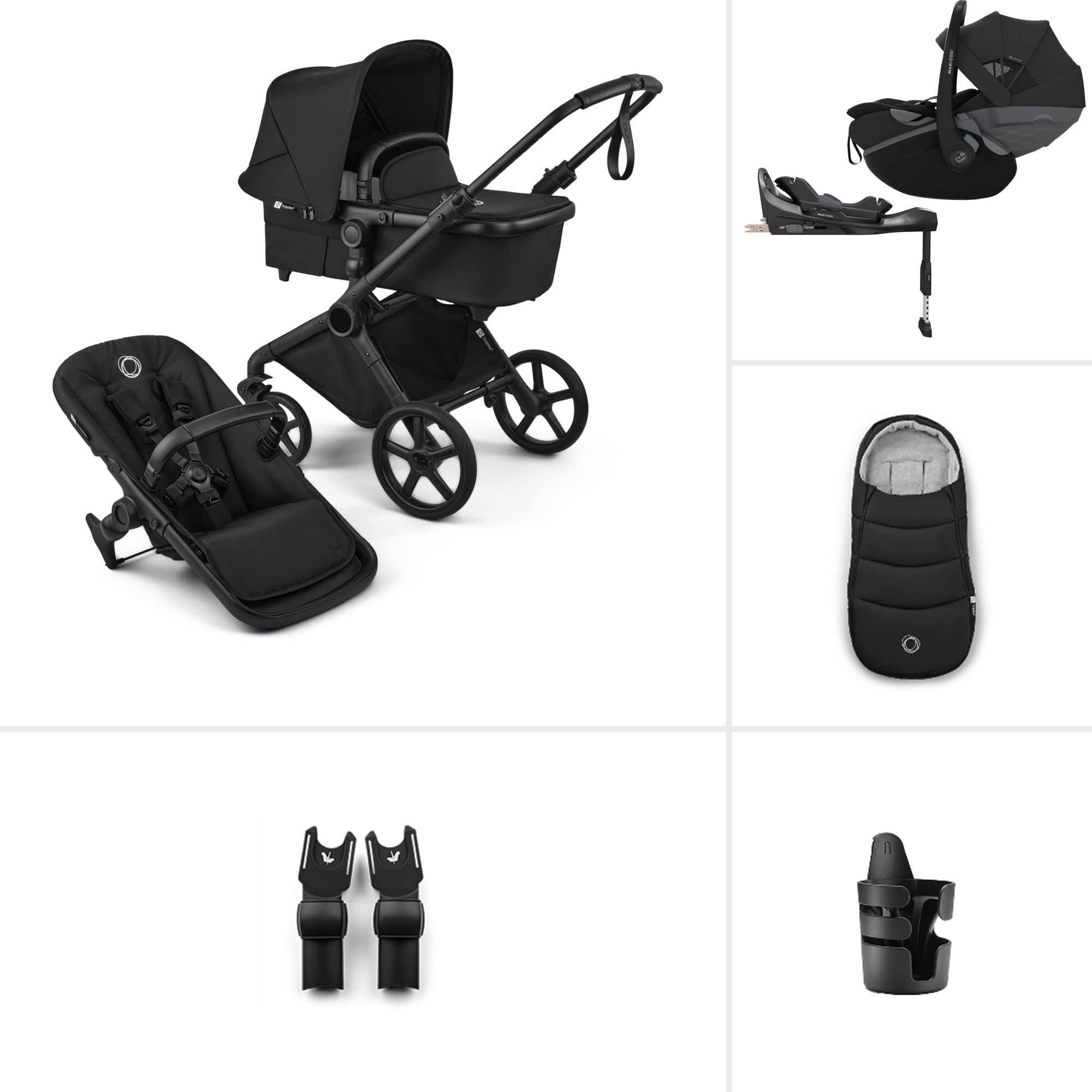 Bugaboo Travel Systems Bugaboo Cub Maxi-Cosi Ultimate Newborn Bundle - Heritage Black