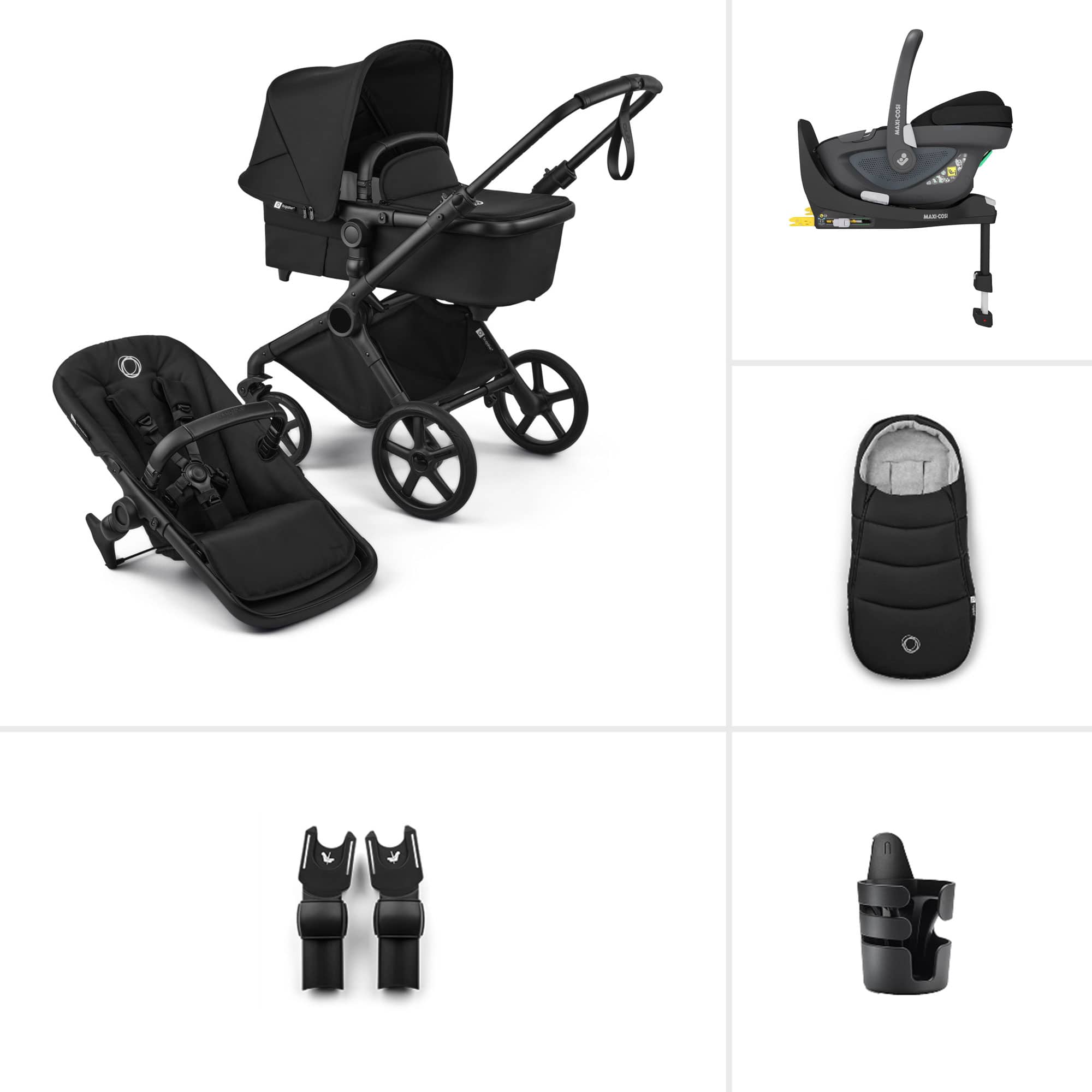 Bugaboo Travel Systems Bugaboo Cub Maxi-Cosi Ultimate Newborn Bundle - Heritage Black