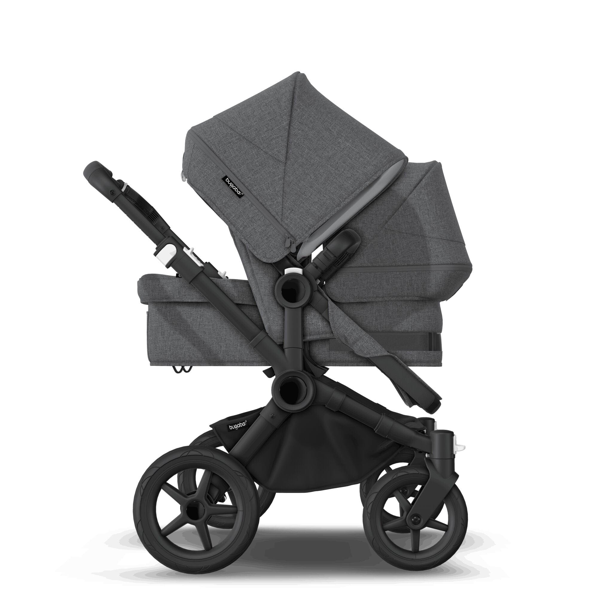 Bugaboo travel systems Bugaboo Donkey 5 Duo Ultimate Newborn Bundle - Grey Mélange 17672-GRY-MEL