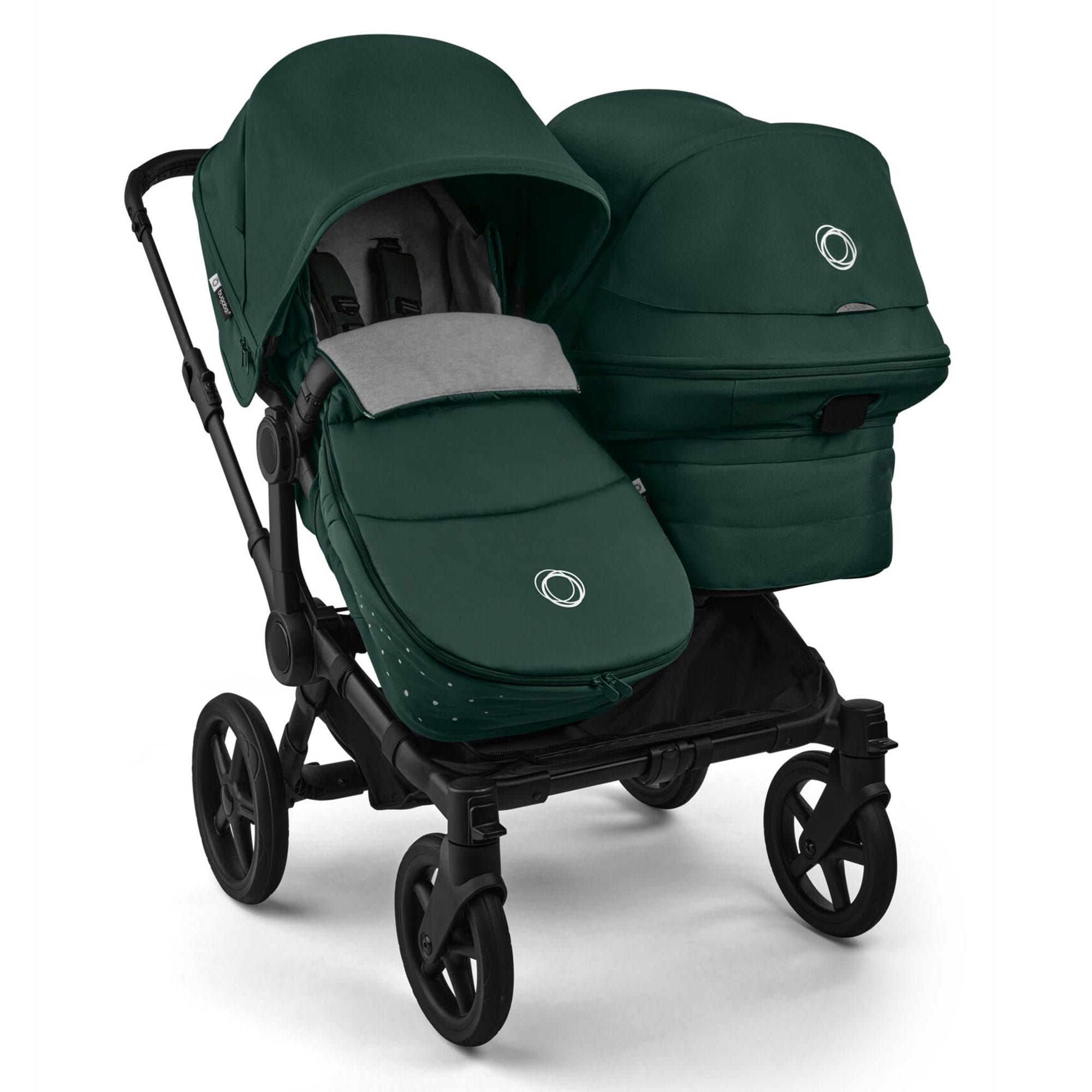 Bugaboo Travel Systems Bugaboo Donkey 6 Double Ultimate Newborn Bundle - Fern Green 21673-FER-GRN