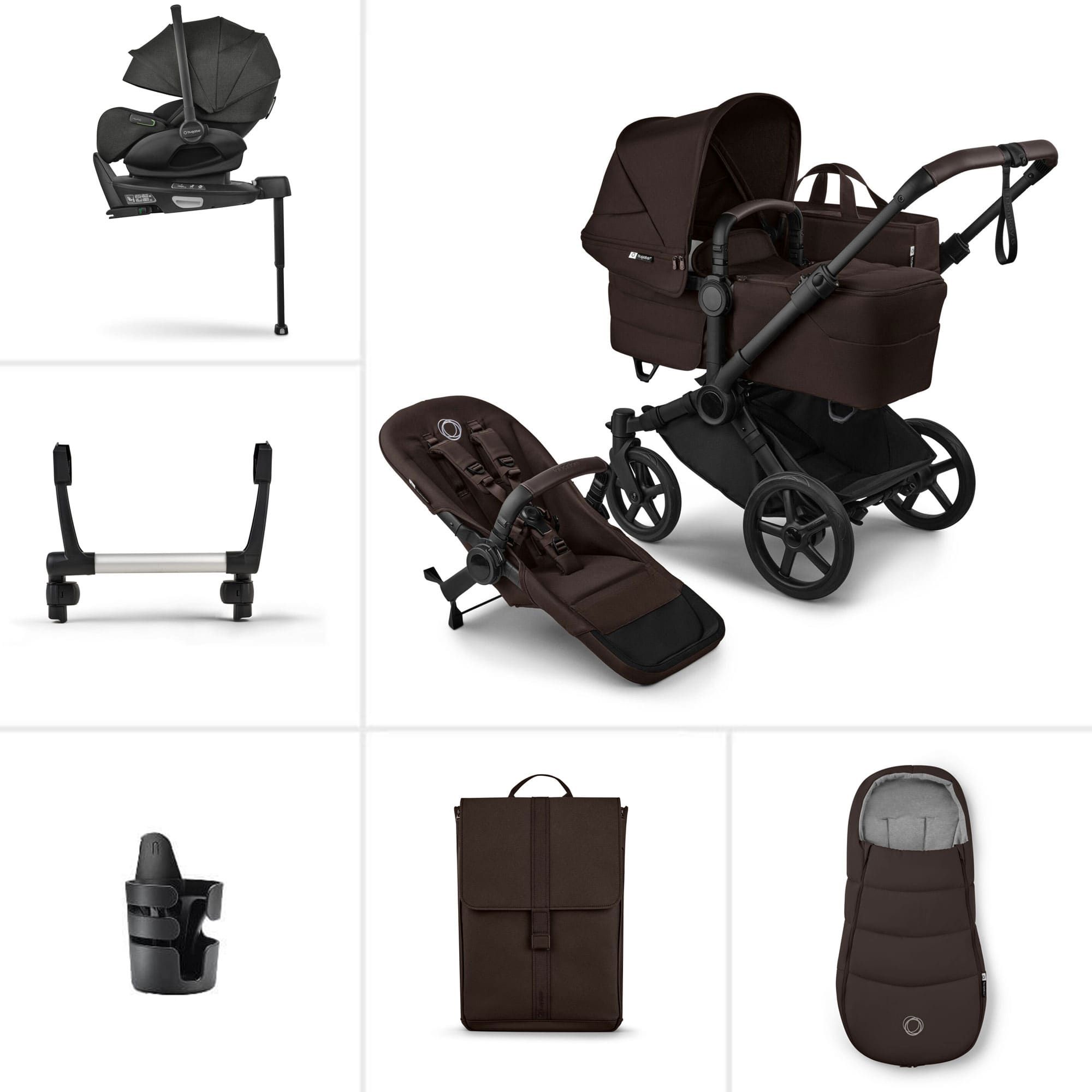 Bugaboo Travel Systems Bugaboo Donkey 6 Single Ultimate Newborn Bundle - Cocoa Brown 21660-COC-BRN