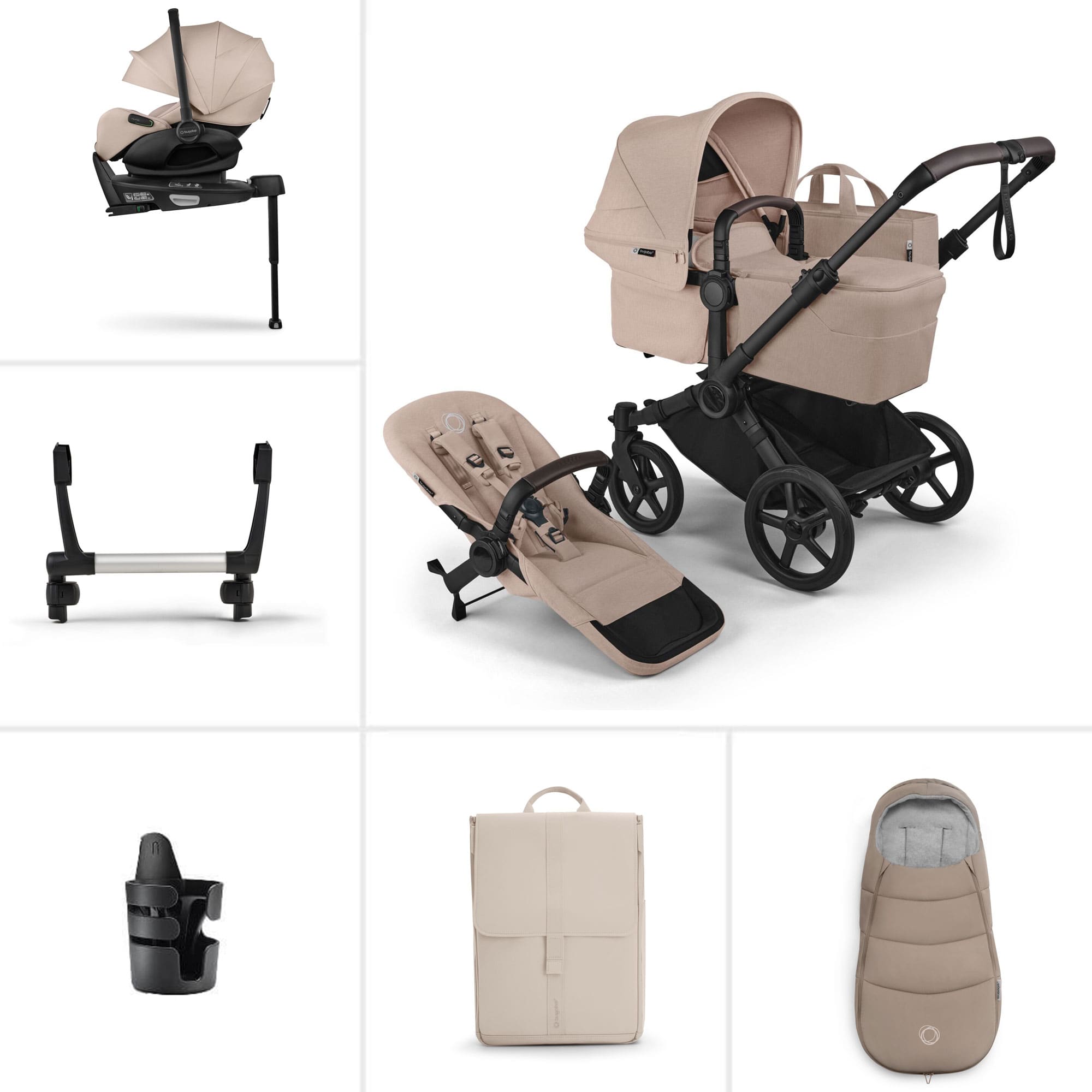 Bugaboo Travel Systems Bugaboo Donkey 6 Single Ultimate Newborn Bundle - Desert Taupe 21660-DES-TPE