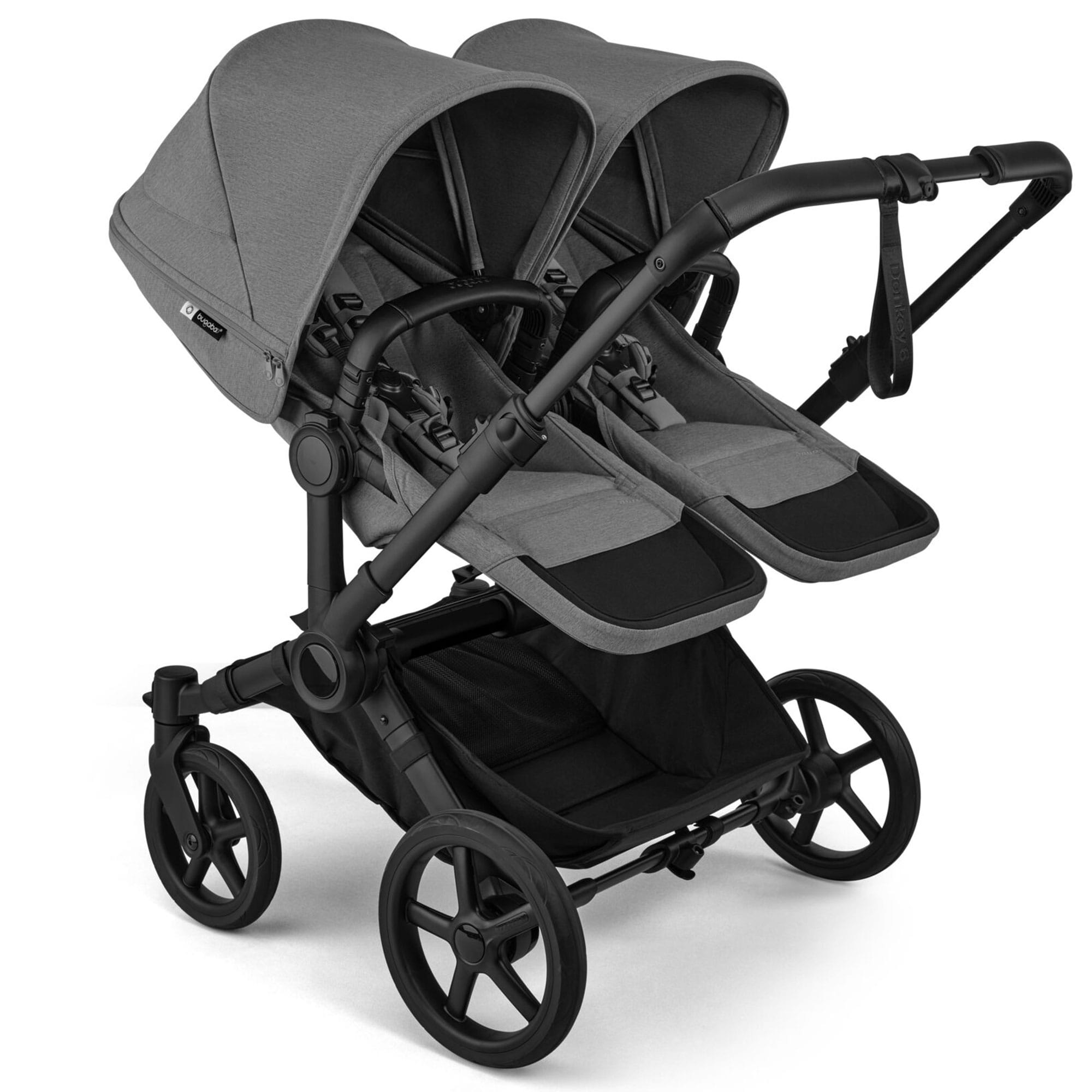 Bugaboo Travel Systems Bugaboo Donkey 6 Twin Ultimate Newborn Bundle - Moon Grey 21687-MOO-GRY