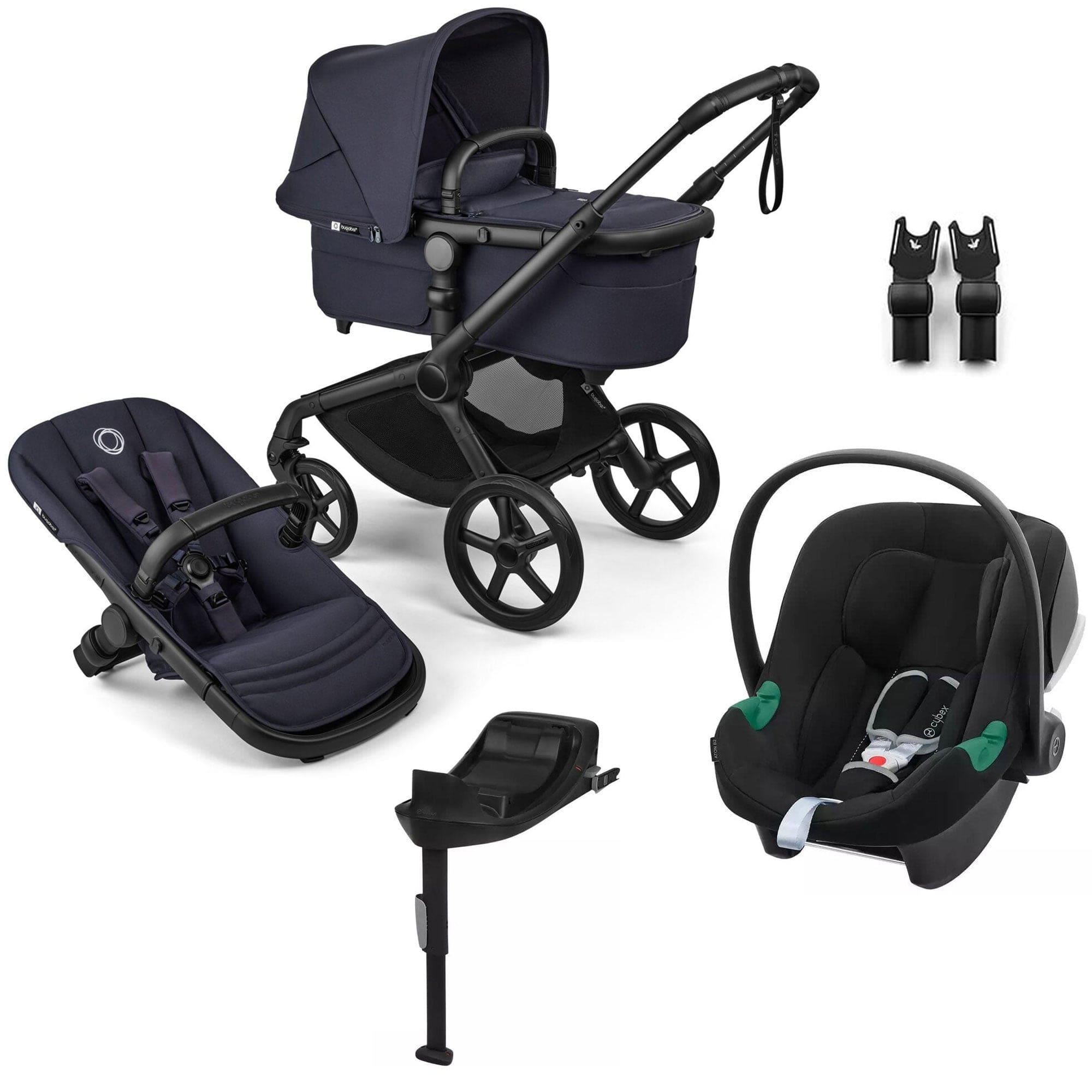 Bugaboo travel systems Bugaboo Fox 5 Renew Cybex Travel System - Deep Indigo 18829-TS-ATO-IND