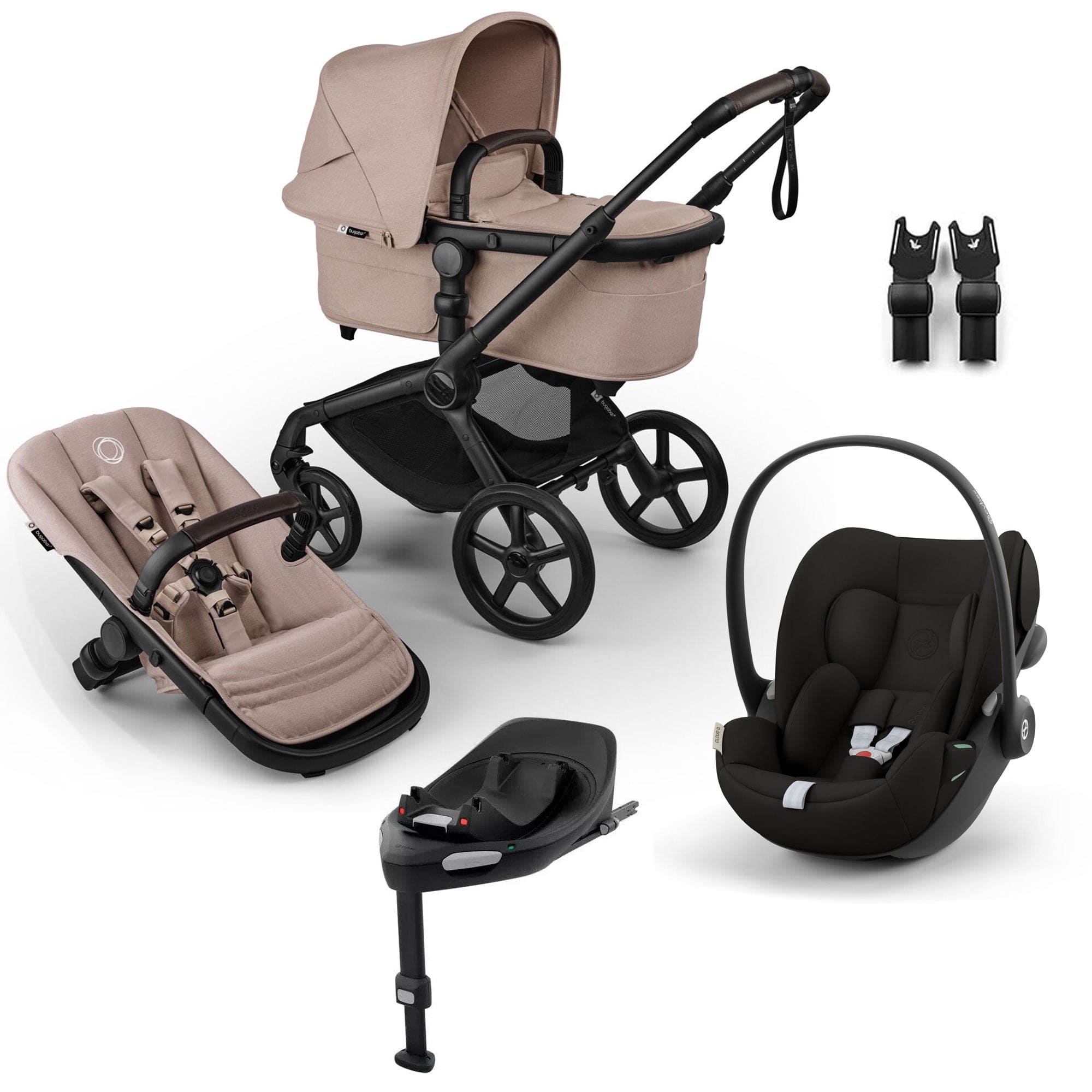 Bugaboo travel systems Bugaboo Fox 5 Renew Cybex Travel System - Desert Taupe 18835-TS-CLG-TAU